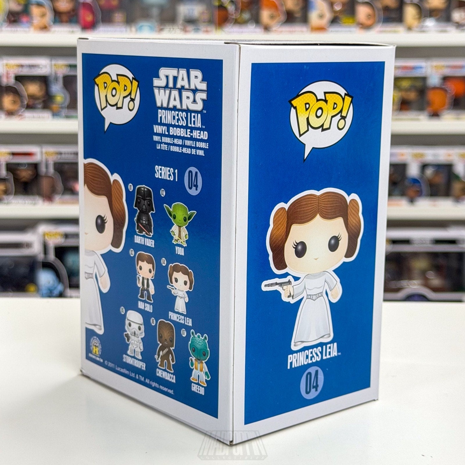Funko Pop Star Wars Princess Leia Blue Box 04 Jedi Force Sci-Fi Toy Vinyl Figure