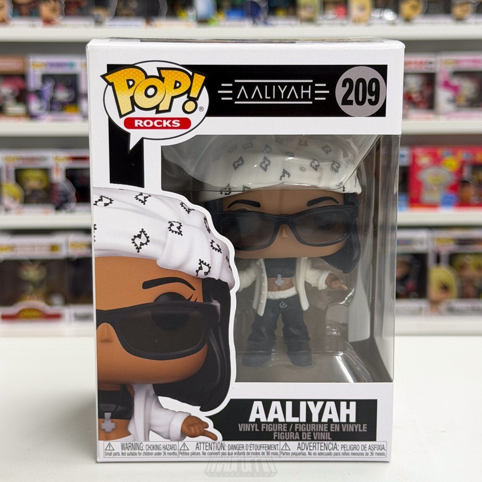 Funko Pop Rocks Aaliyah 209 Princess of R&B Singer Music MTV Toy Vinyl Figure
