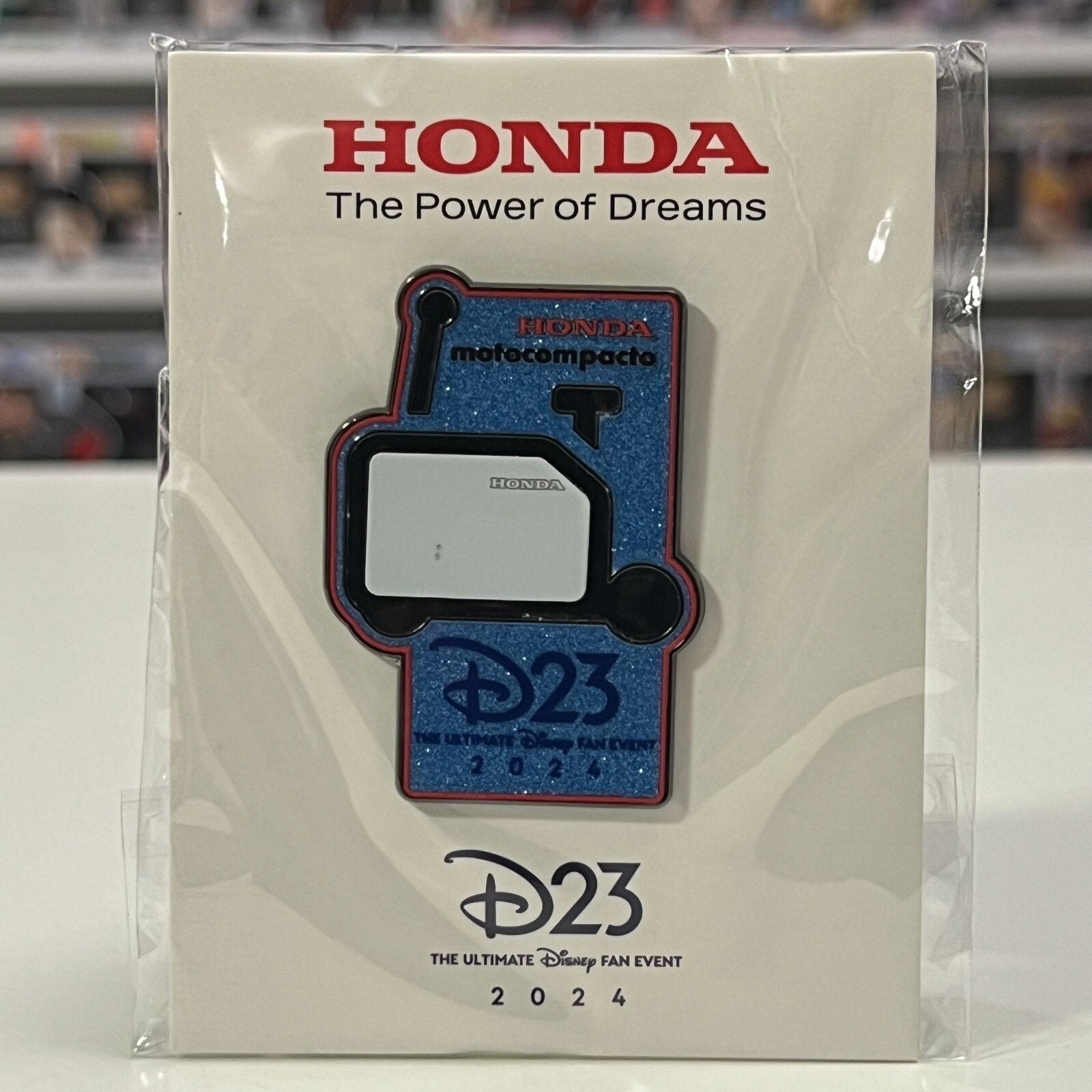 Disney D23 2024 Motocompacto Honda The Power of Dreams Exclusive Promo Pin