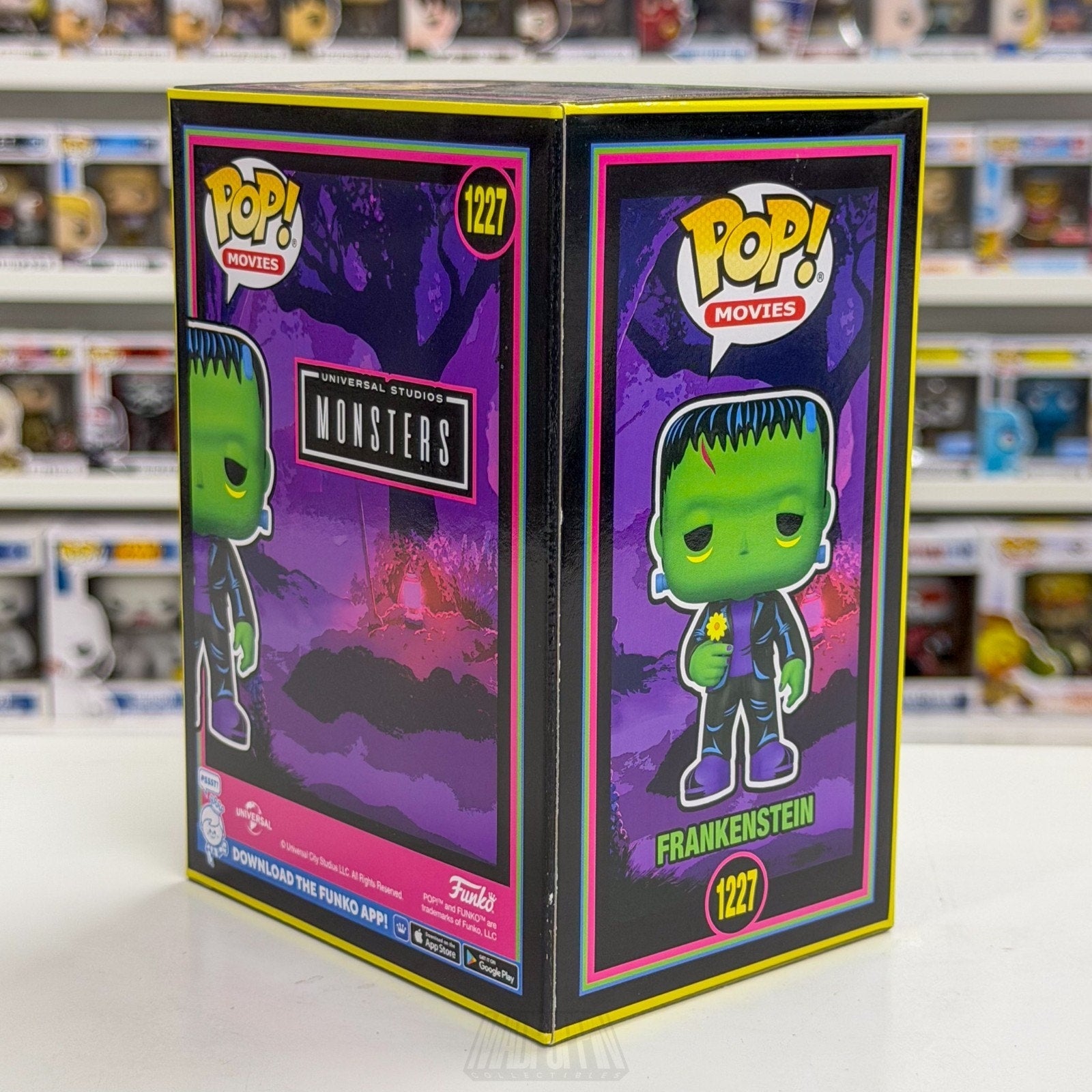 Funko Pop Movies Monsters Frankenstein Blacklight Special Edition 1227 Figure