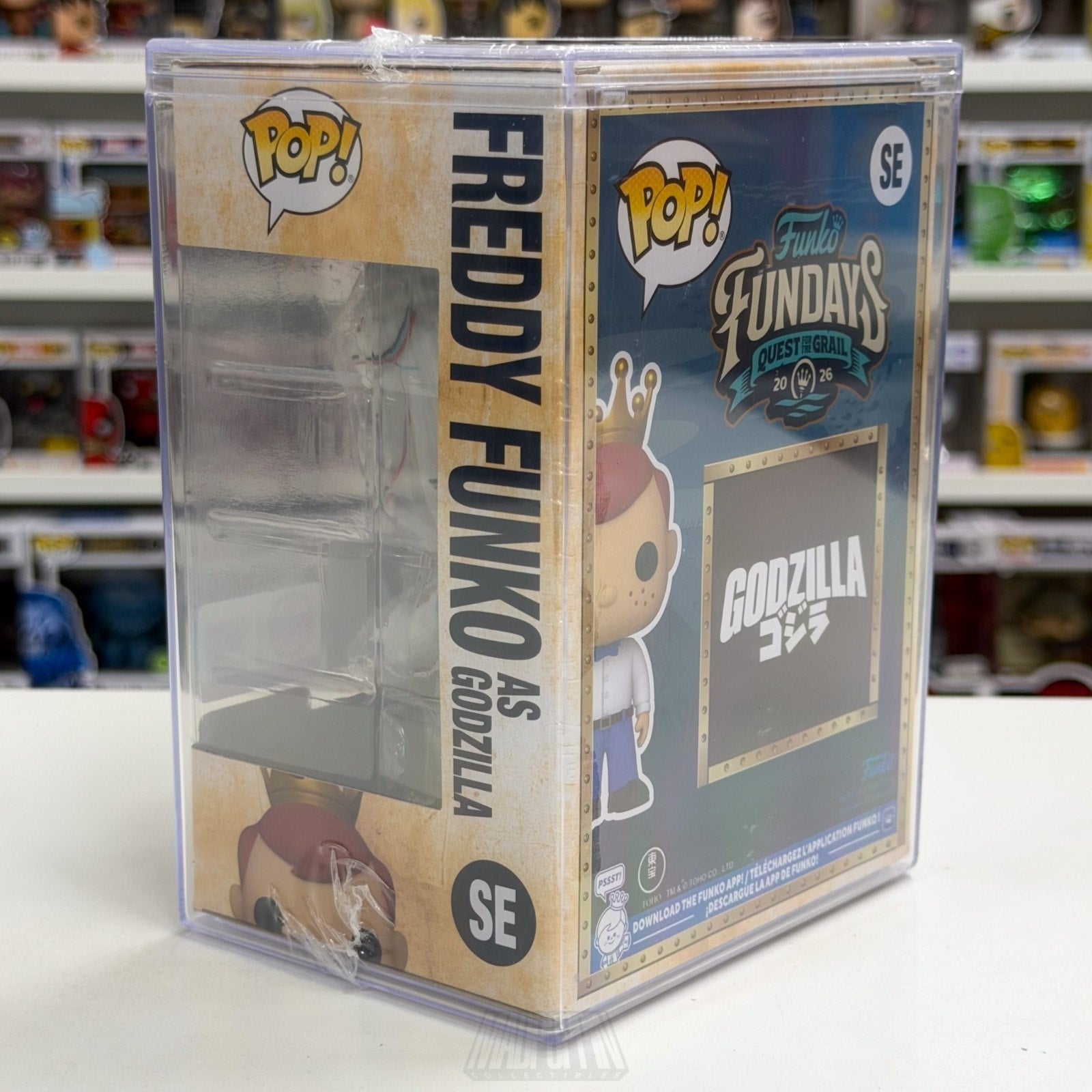 Funko Pop Fundays Freddy Godzilla Sketch SE Quest Grail SDCC 2026 CON STICKER