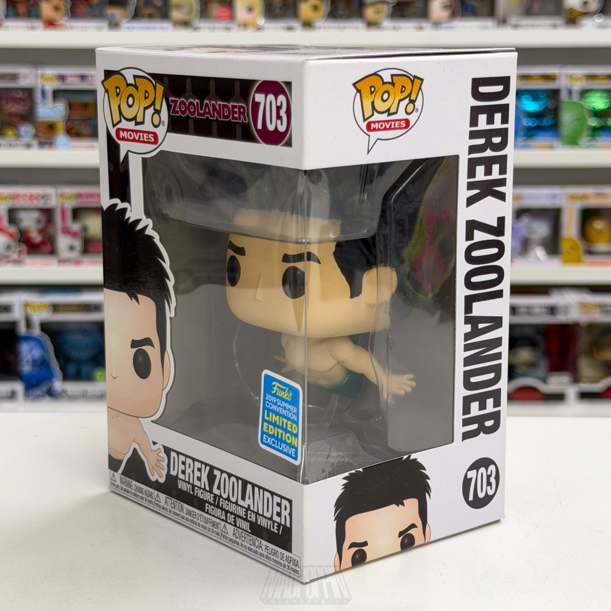 Funko Pop Movies Derek Zoolander SDCC Summer Con 703 Fashion Comedy Vinyl Figure