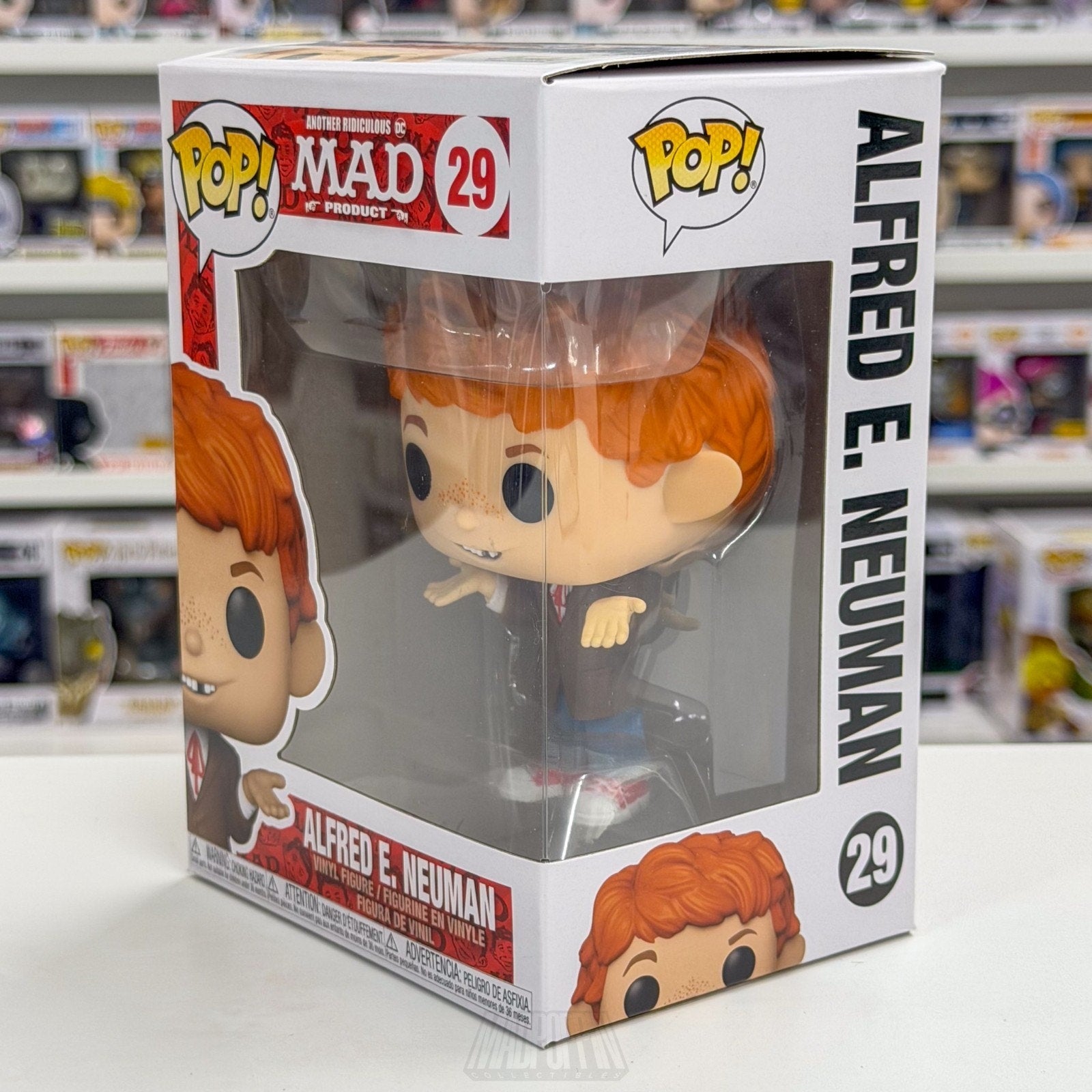 Funko Pop Mad Magazine Alfred E. Neuman 29 Cartoon Mascot Humor Toy Vinyl Figure