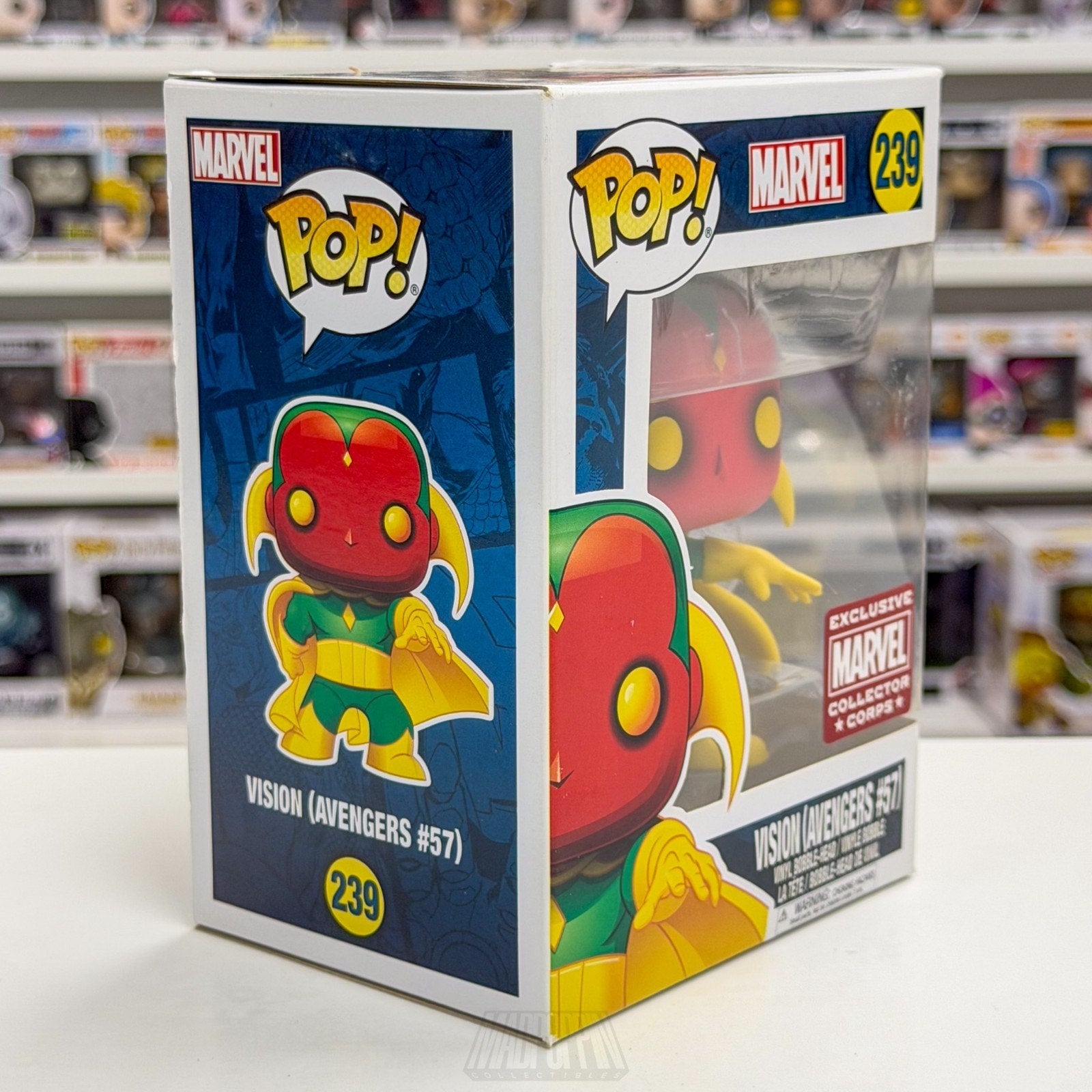 Funko Pop Marvel Collector Corps Vision Avengers #57 239 Android Vinyl Figure