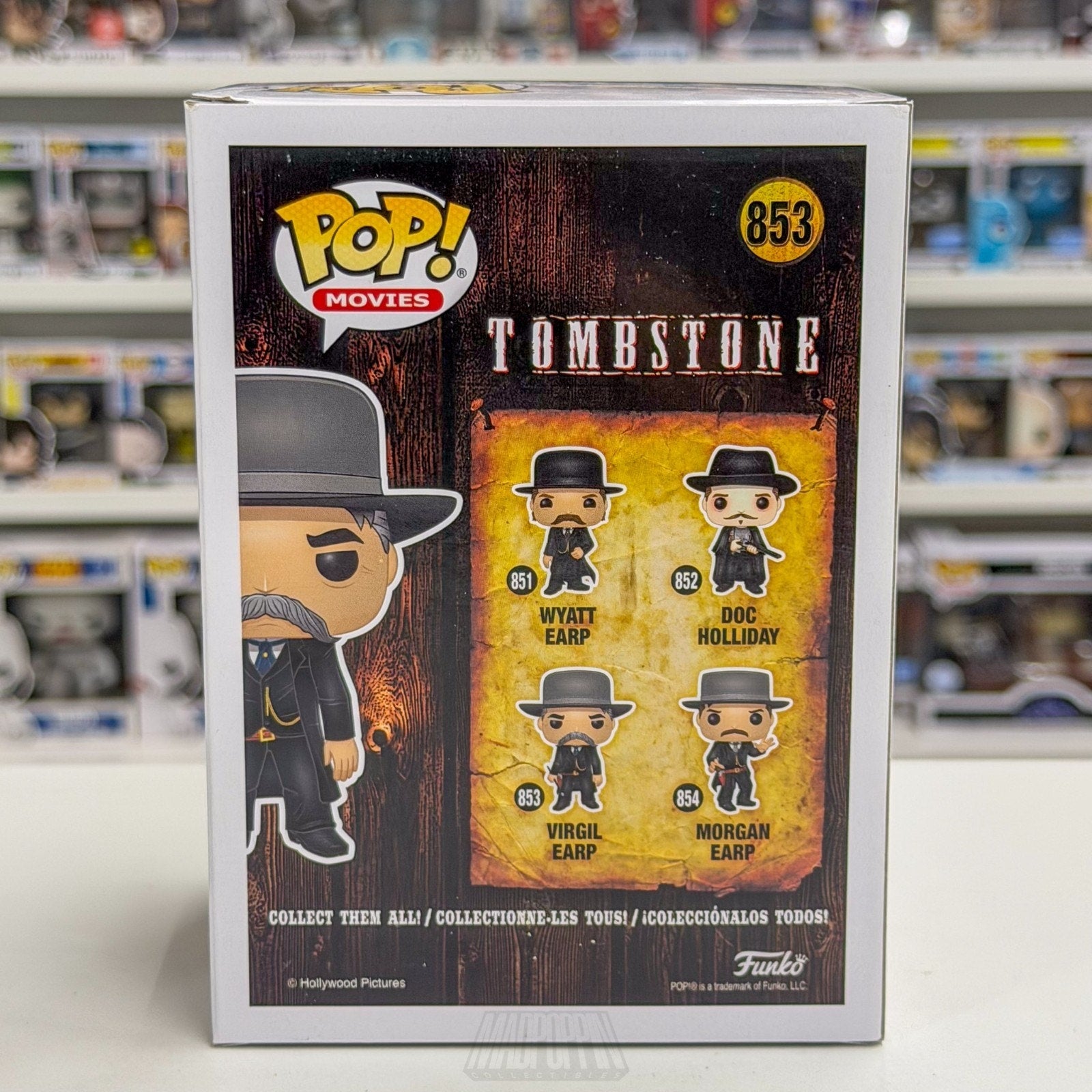 Funko Pop Movies Tombstone Virgil Earp 853 Western Cowboy Outlaws Vinyl Figure