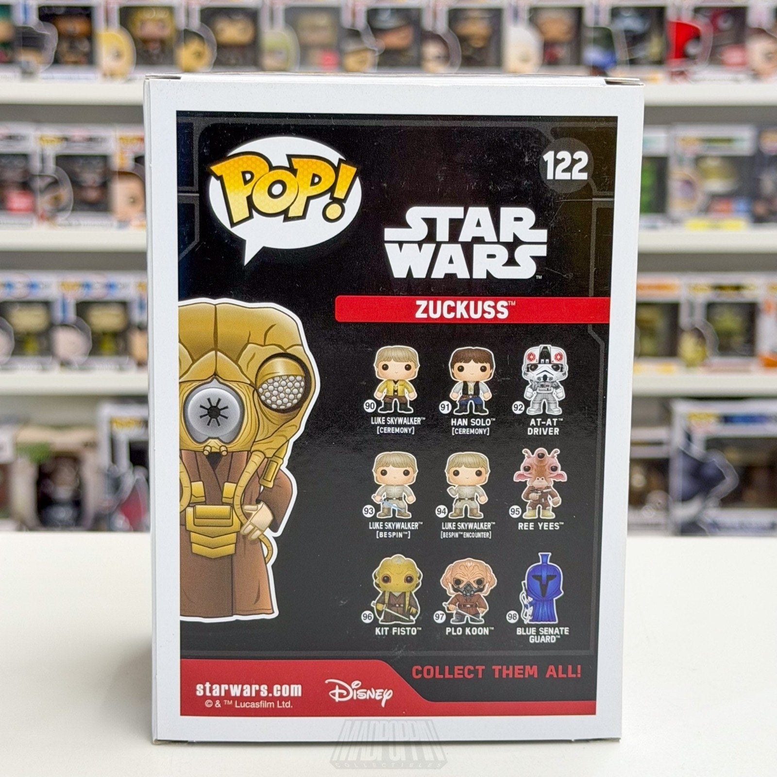 Funko Pop Star Wars Zuckuss Toy Wars 122 ESB Force Bounty Hunter Vinyl Figure