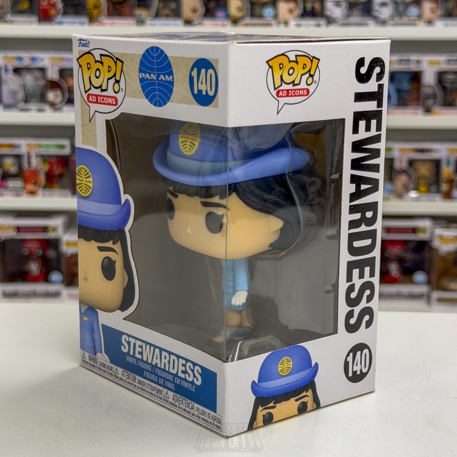 Funko Pop Ad Icons Pan Am American World Airways Stewardess 140 Toy Vinyl Figure
