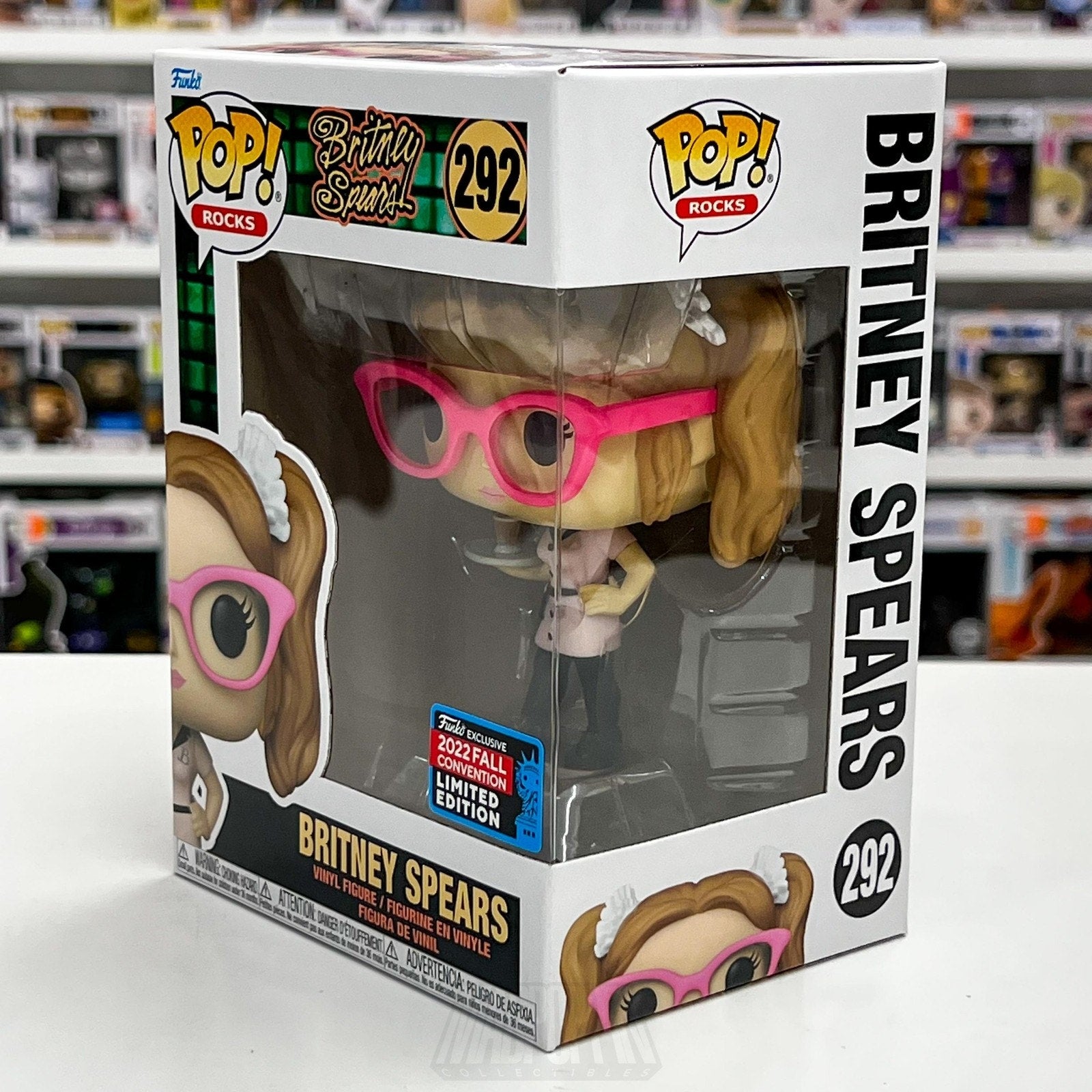 Funko Pop Rocks Britney Spears 292 Fall 2022 Convention Limited Edition Vinyl