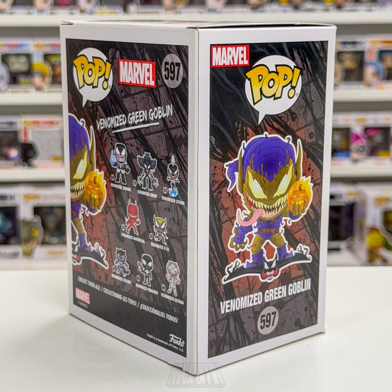Funko Pop Marvel Venomized Green Goblin Hot Topic 597 Villain Toy Vinyl Figure