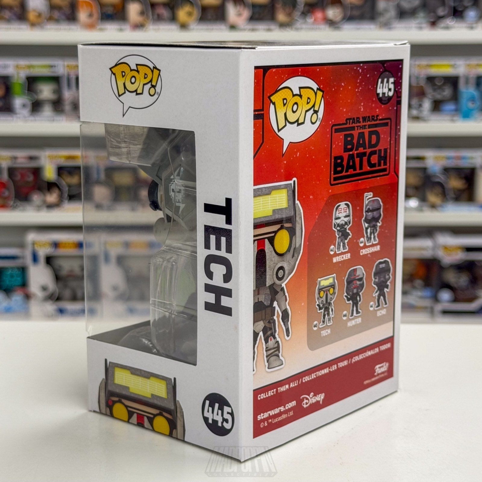 Funko Pop Star Wars The Bad Batch Tech 445 Clone Animated Sci-Fi Vinyl Figure