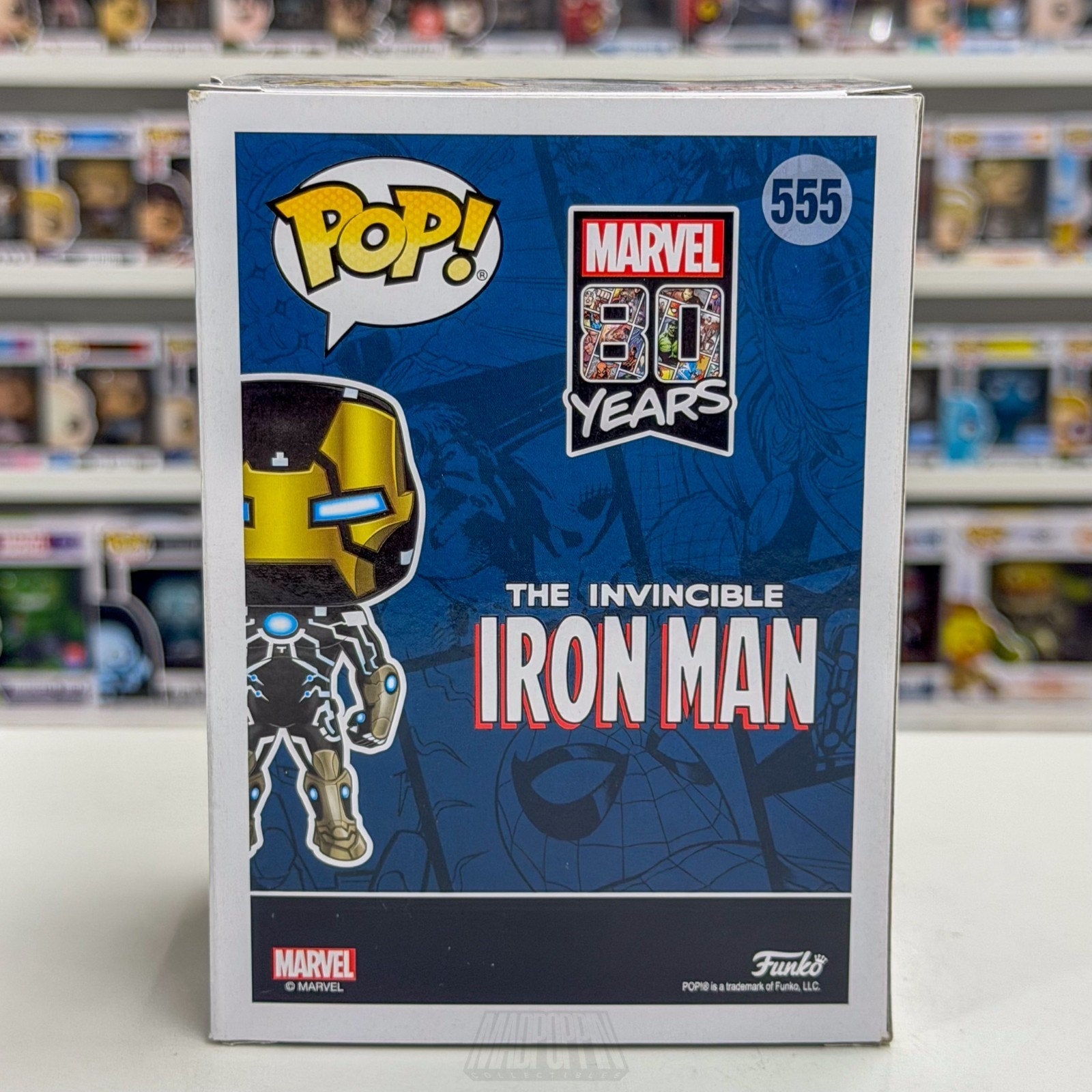 Funko Pop Marvel Iron Man Model 39 Glow in the Dark AAA Anime 555 Vinyl Figure