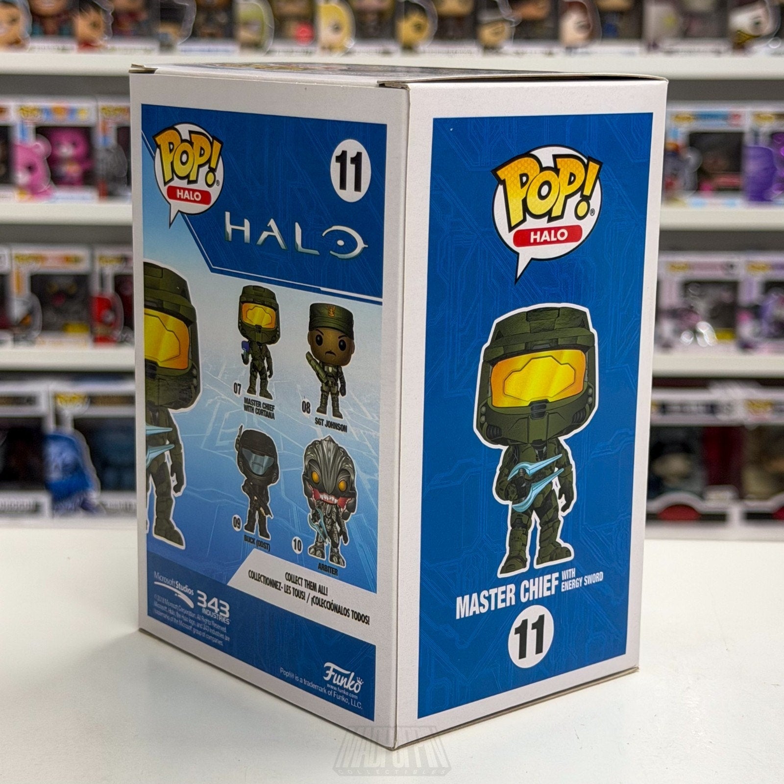 Funko Pop Halo Master Chief w/Energy Sword GameStop 11 Video Games Vinyl Figure