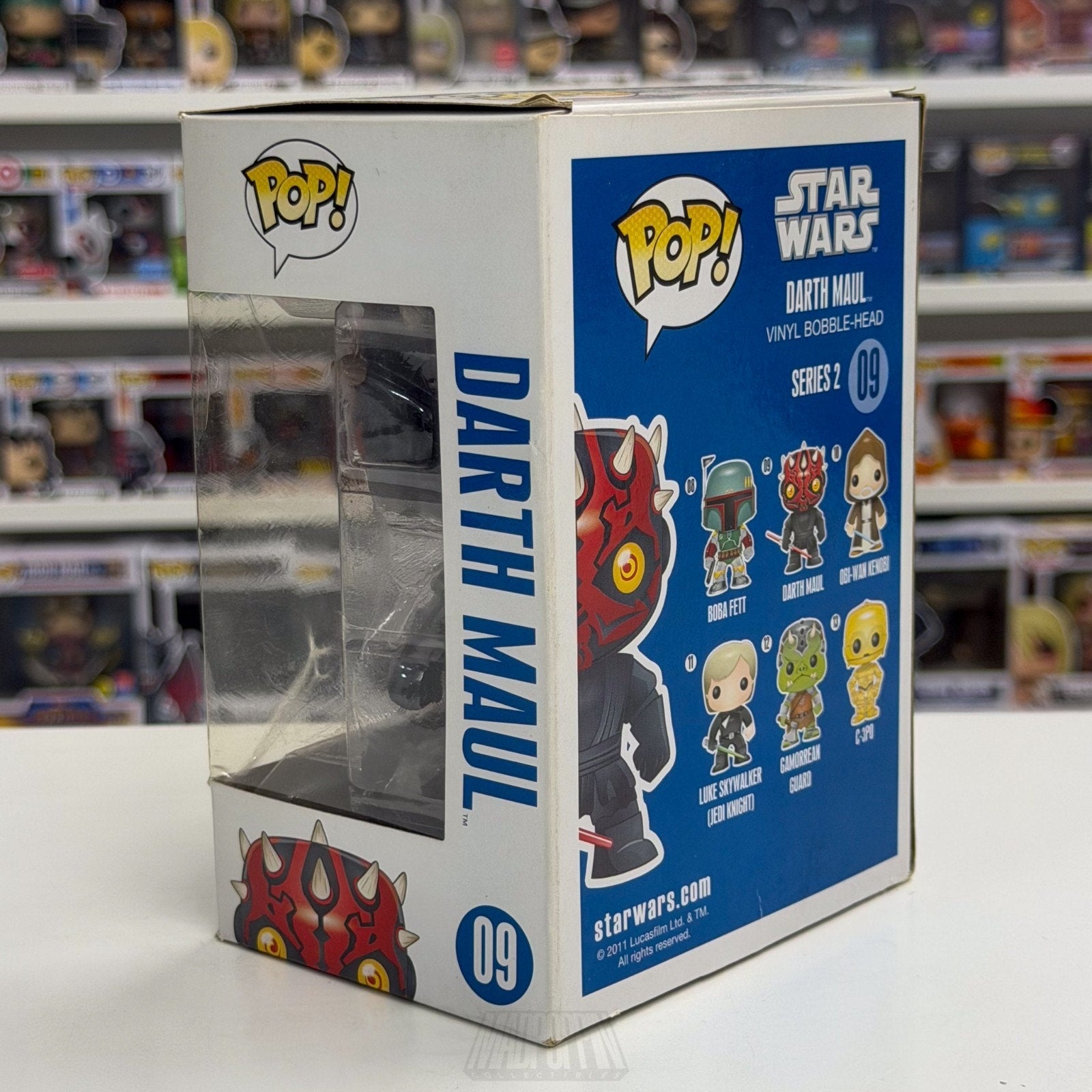 Funko Pop Star Wars Darth Maul Original Blue Box Large Font 09 Sith Vinyl Figure
