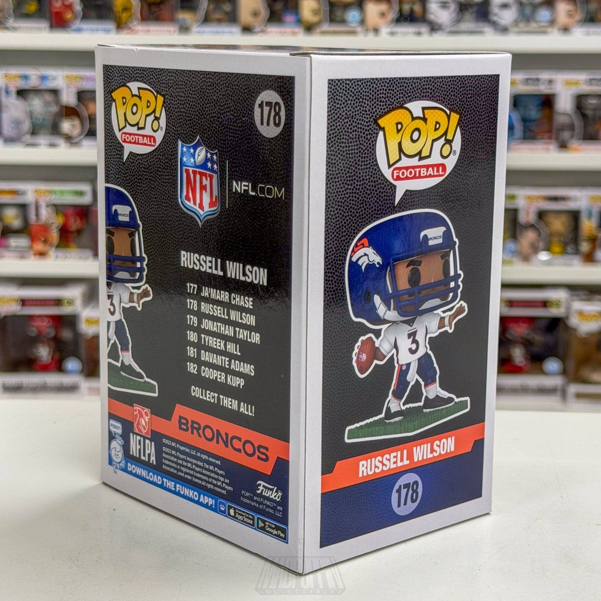 Funko Pop NFL Football Denver Broncos Russell Wilson 178 Quarterback Toy Figure