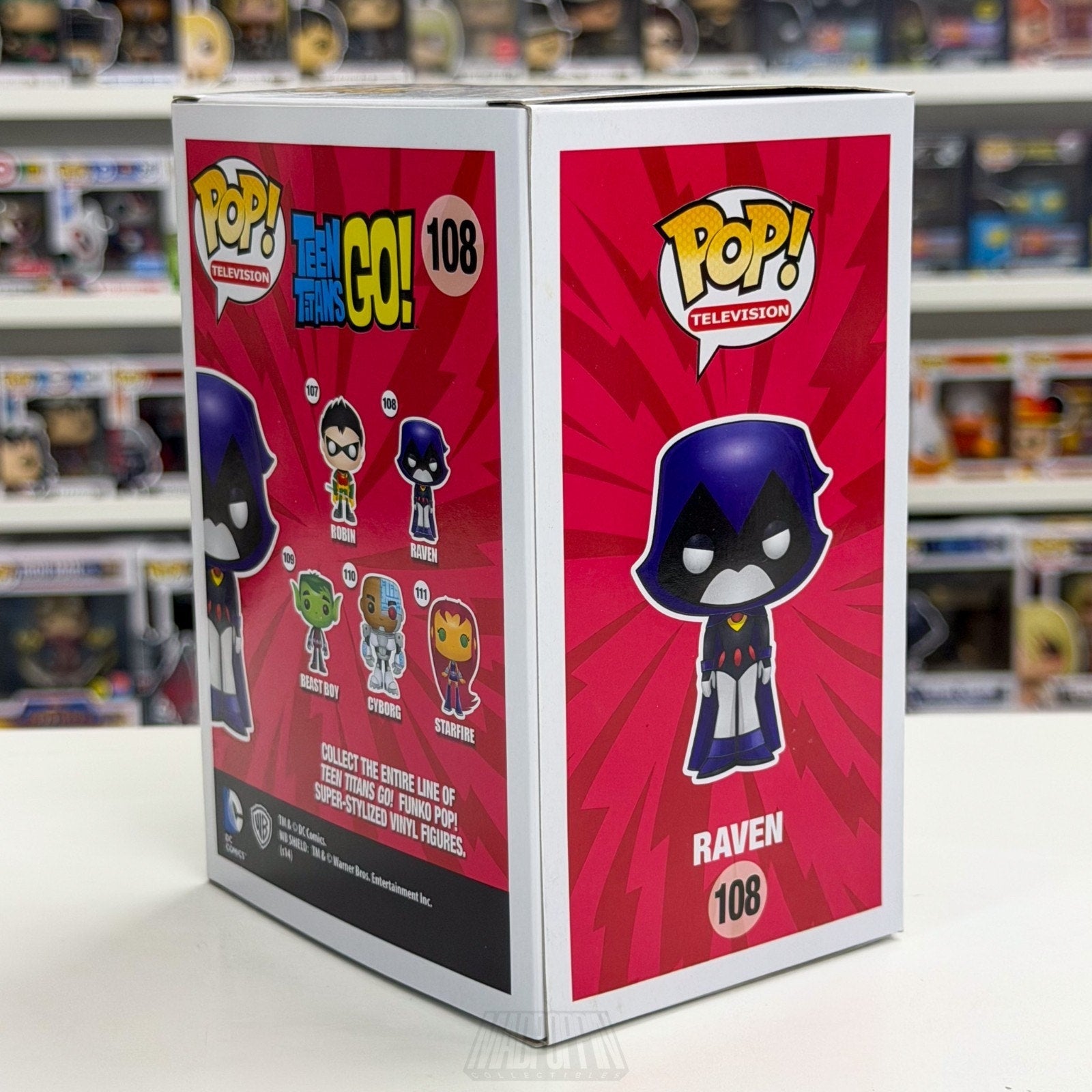 Funko Pop TV Teen Titans Go Raven 108 TTG Animated Cartoon Network Vinyl Figure