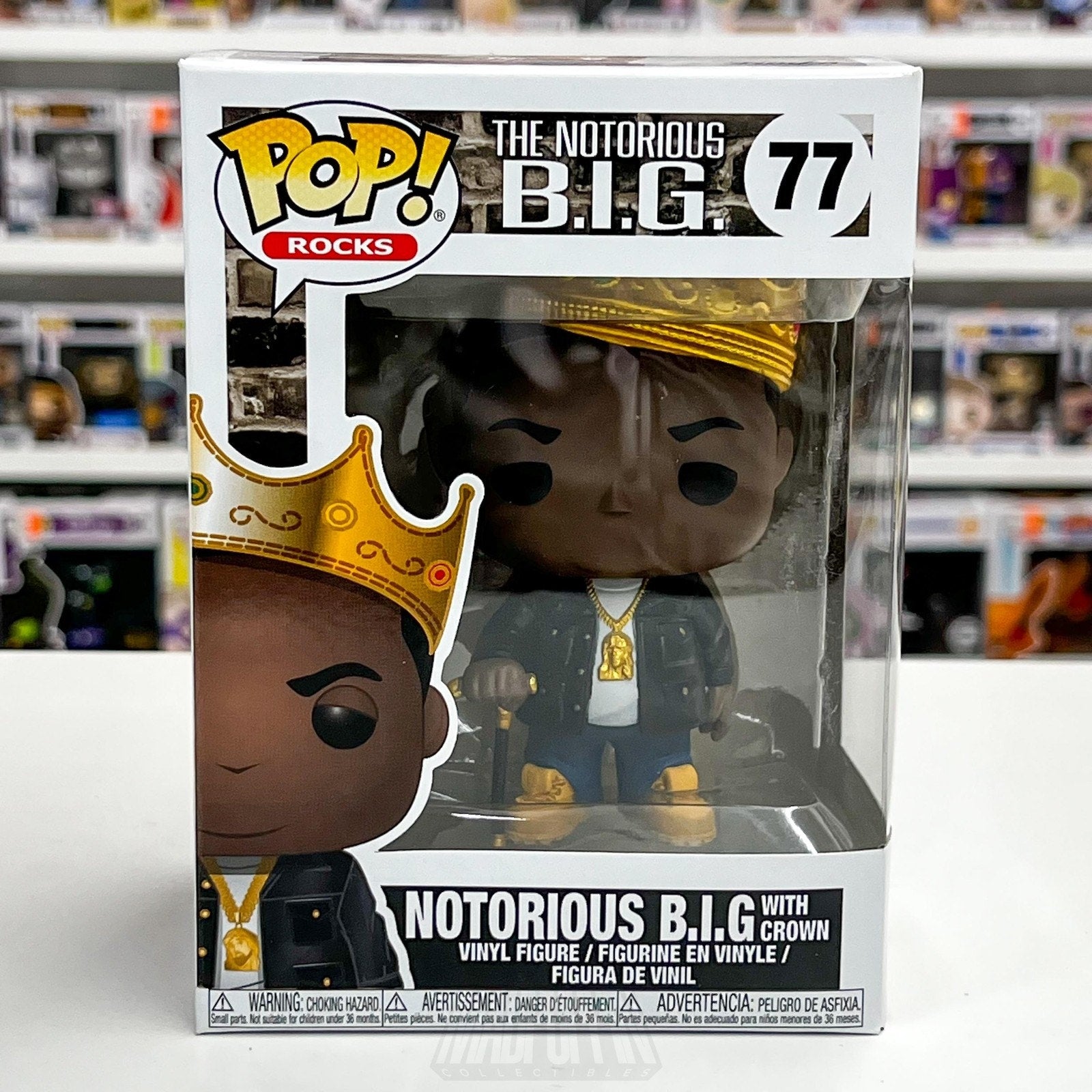 Funko Pop! Rocks The Notorious B.I.G. #77 With Crown Vinyl Figure Collectible