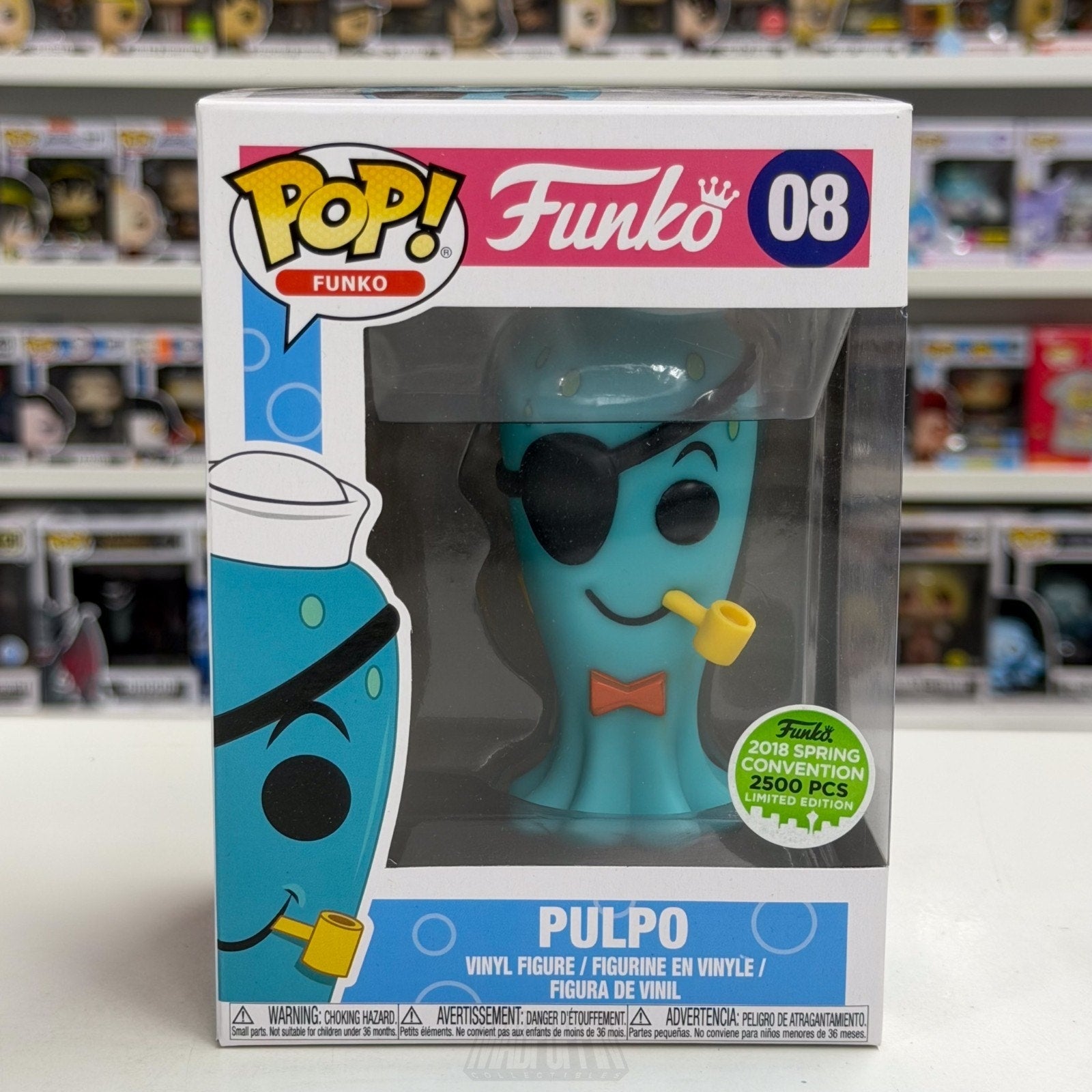 Funko Pop Spastik Fantastik Plastik Pulpo ECCC 2500 PCS 08 Squid Vinyl Figure
