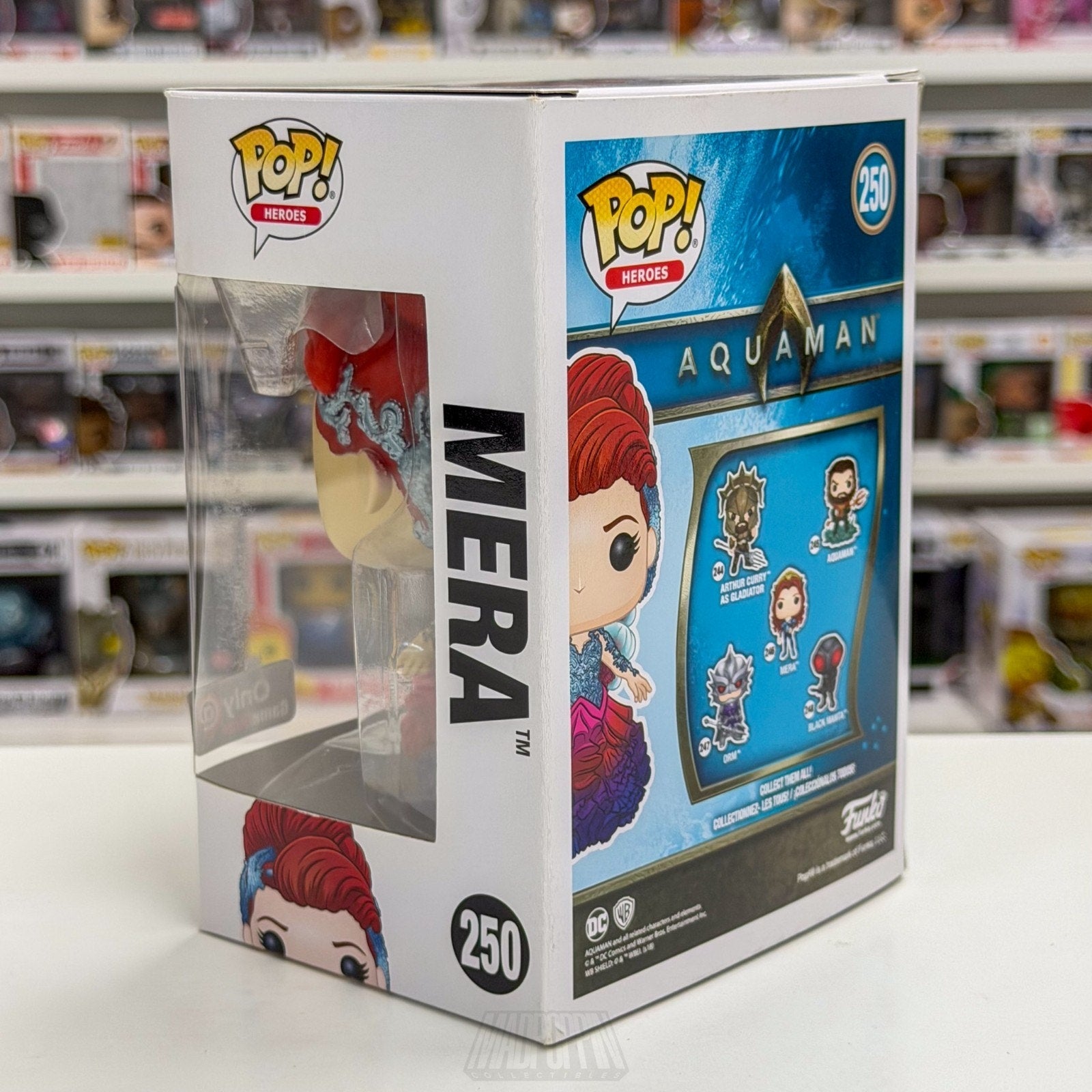 Funko Pop DC Heroes Aquaman Mera Gown GameStop 250 Aquawoman Toy Vinyl Figure