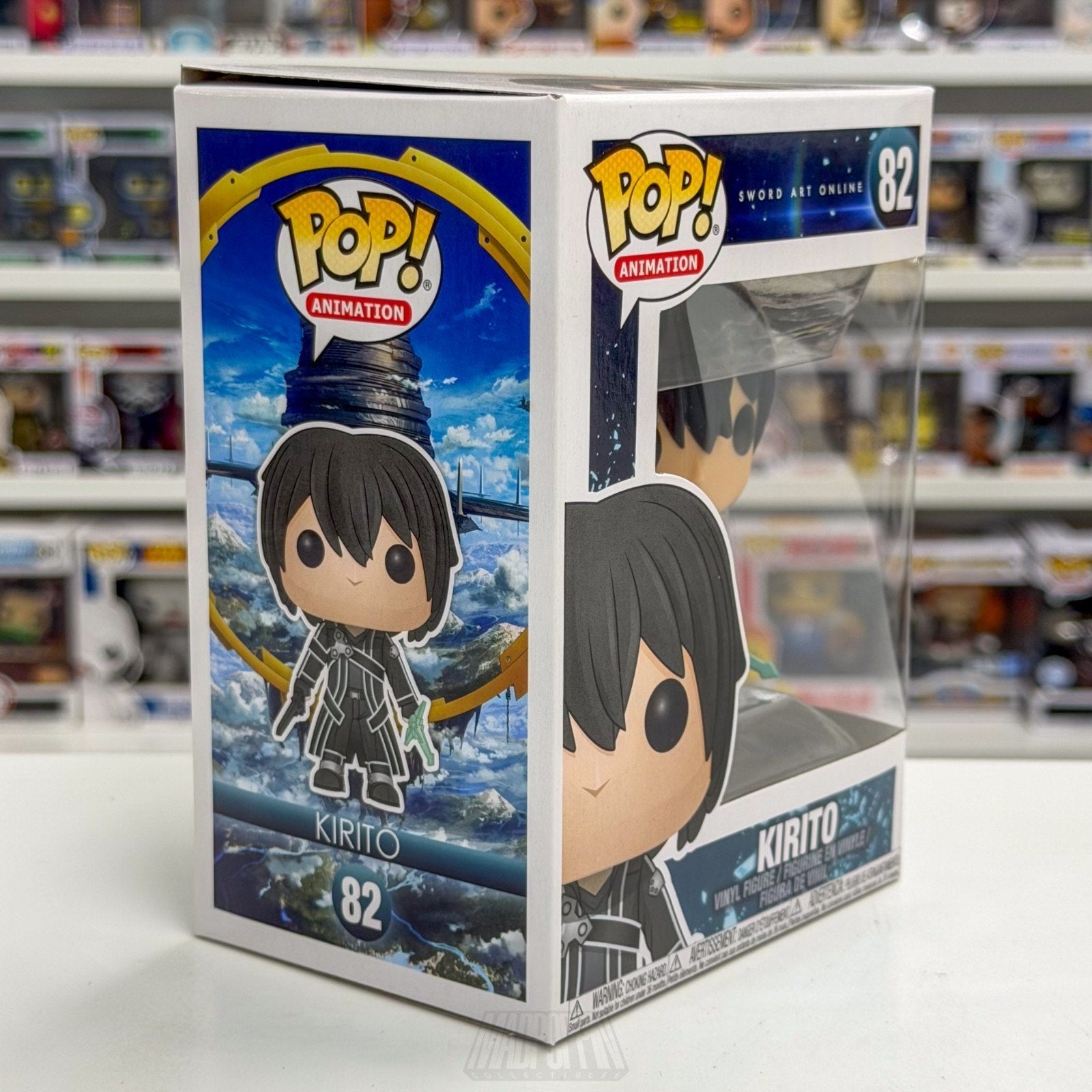 Funko Pop Anime Sword Art Online Kirito Blue Sword 82 Japanese Manga Toy Figure