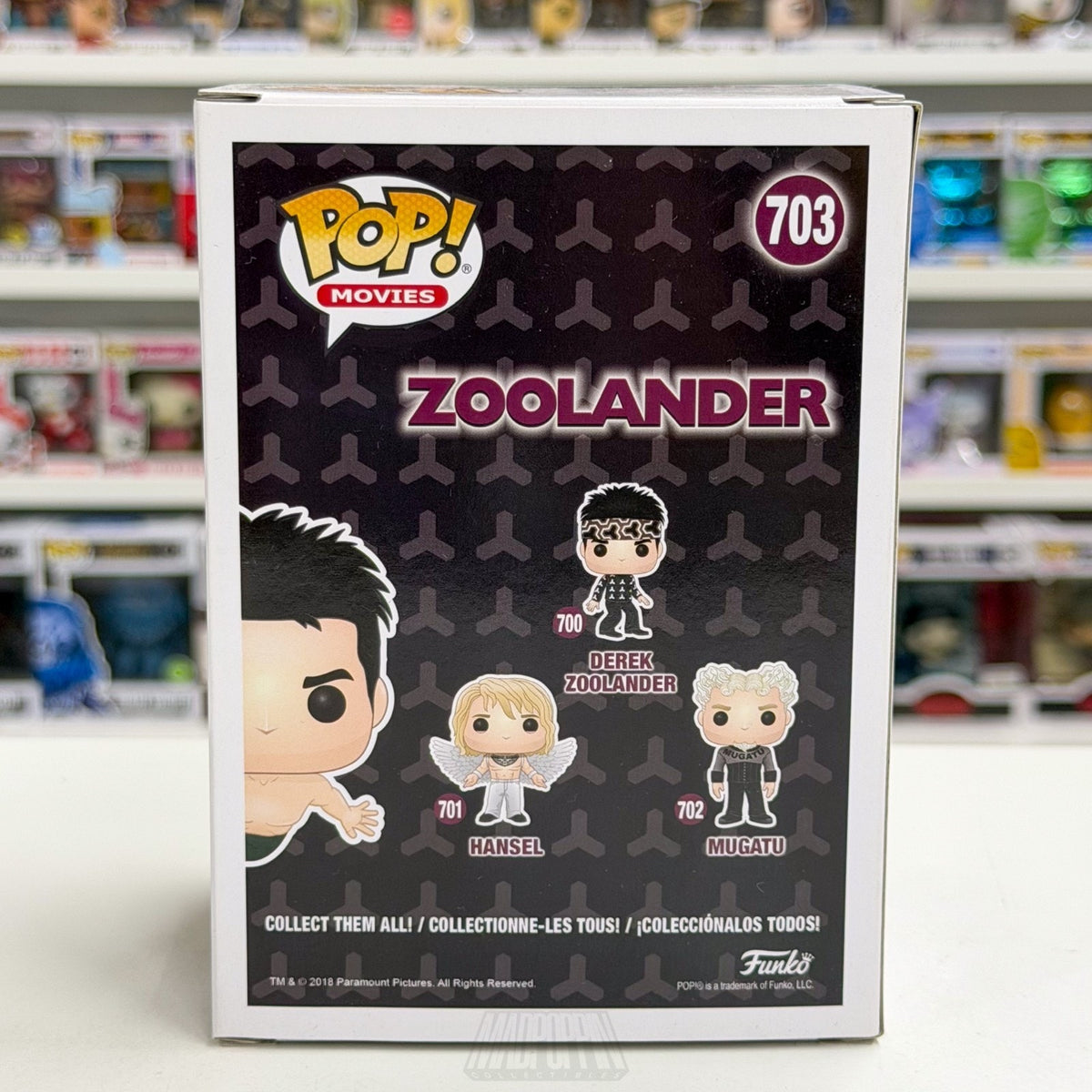 Funko Pop Movies Derek Zoolander SDCC Summer Con 703 Fashion Comedy Vinyl Figure