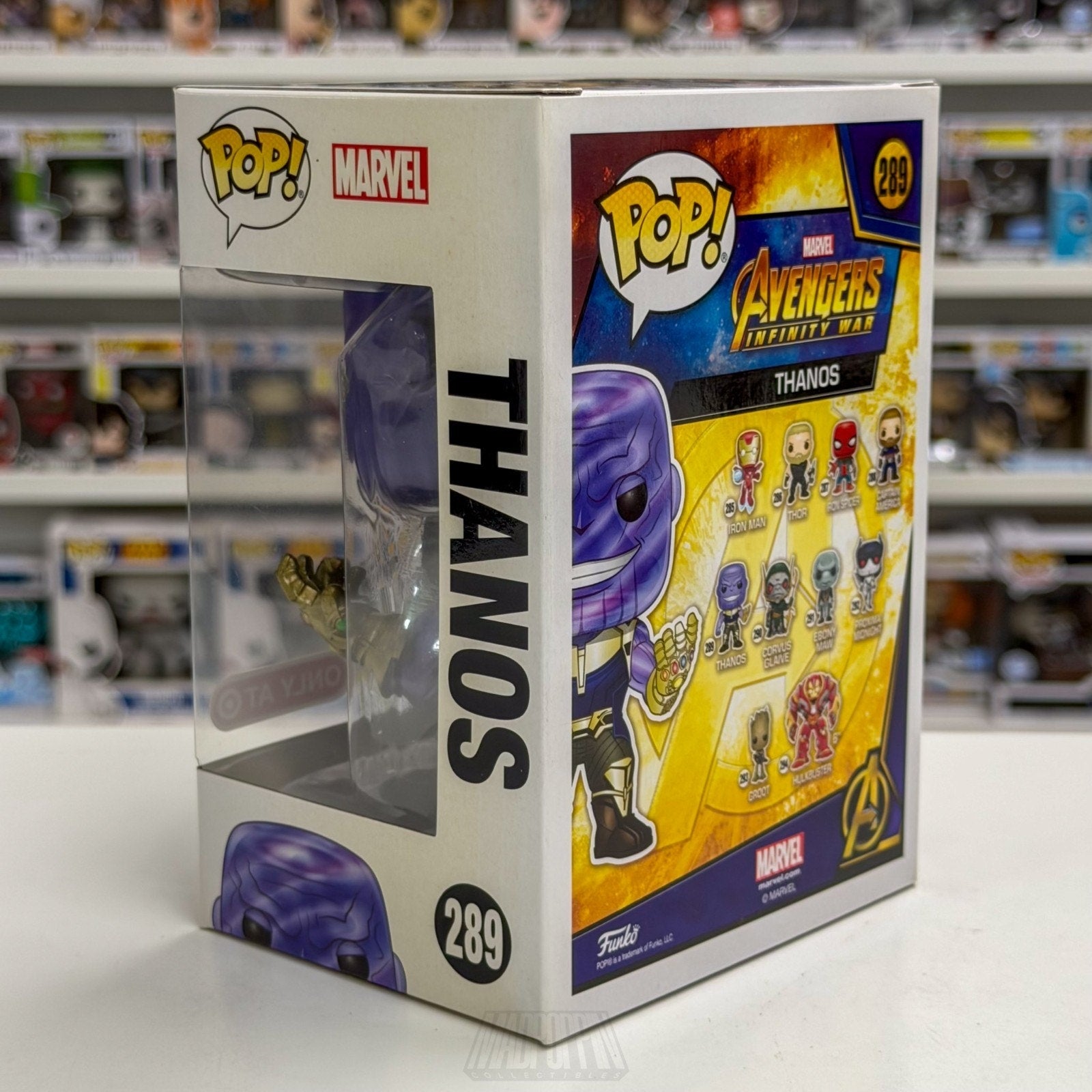 Funko Pop Marvel Avengers Infinity War Thanos Metallic Target 289 Vinyl Figure