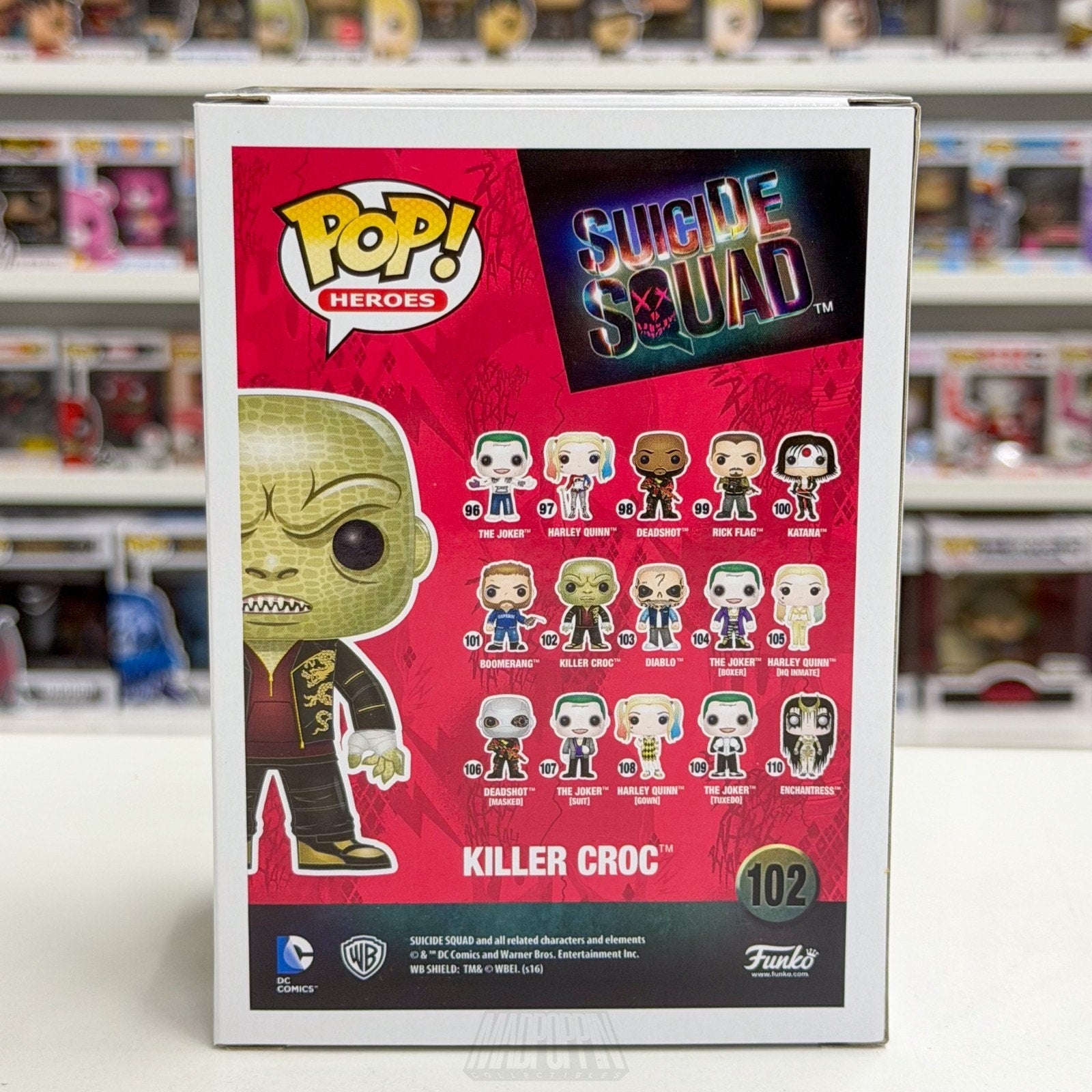 Funko Pop DC Super Heroes Suicide Squad Killer Croc 102 Metahuman Vinyl Figure
