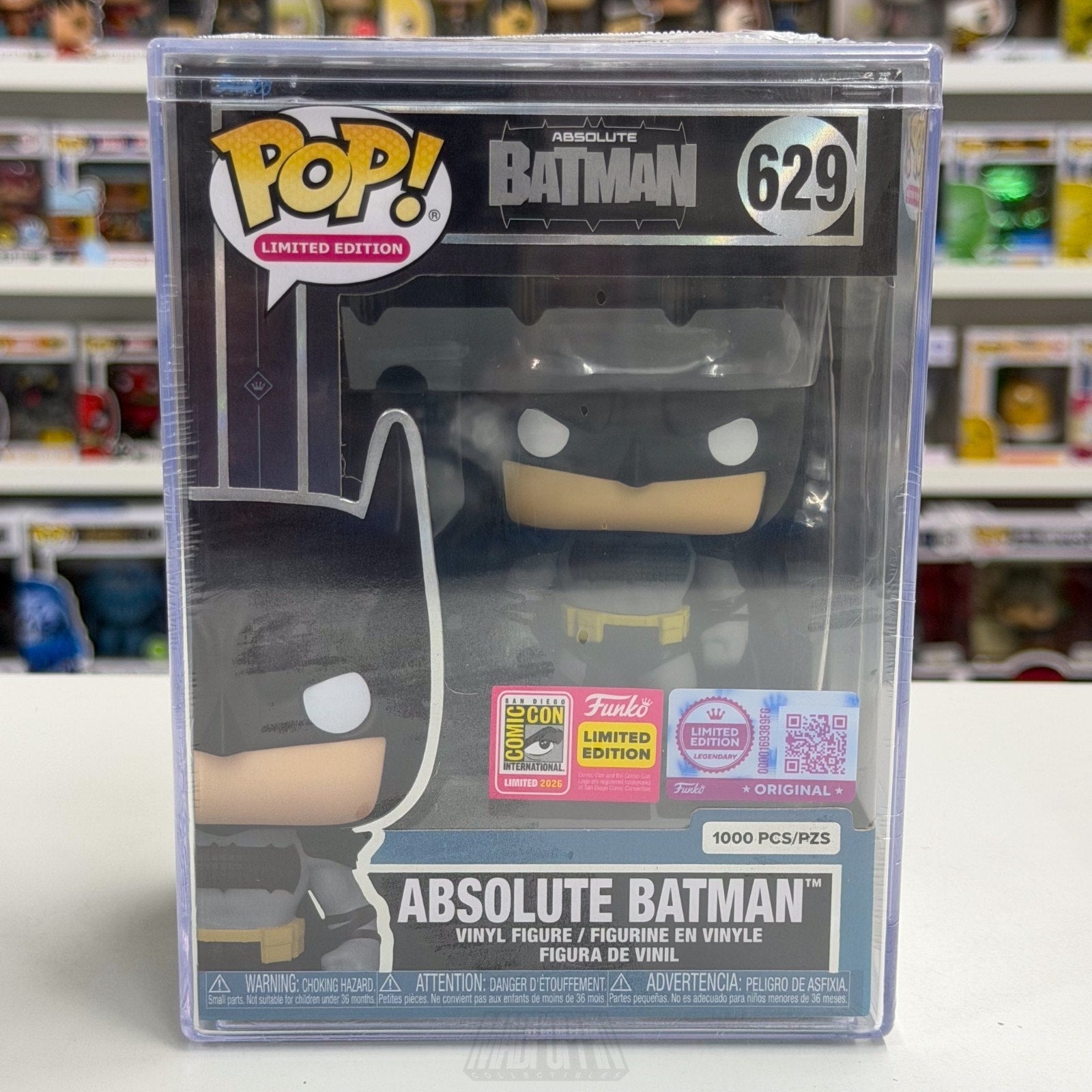 Funko Pop DC Super Heroes Absolute Batman 629 LE 1000 SDCC 2026 Toy CON STICKER