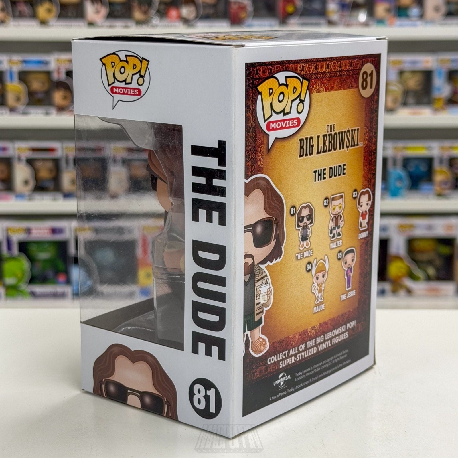 Funko Pop Movies Big Lebowski The Dude w/White Russian 81 Comedy Vinyl Figure