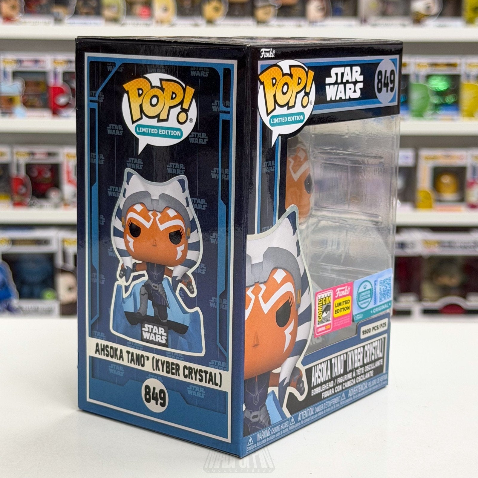 Funko Pop Star Wars Ahsoka Tano Kyber Crystal 849 SDCC 2026 LE 9500 CON STICKER