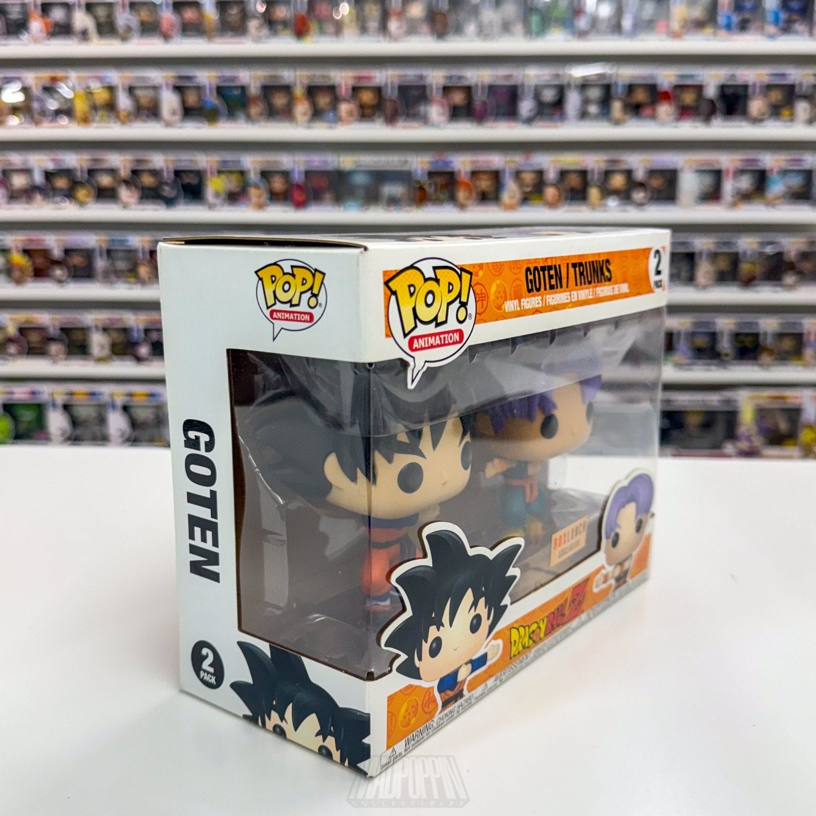 Funko Pop Anime Dragon Ball Z Goten Trunks BoxLunch 2 Pack Manga Vinyl Figure