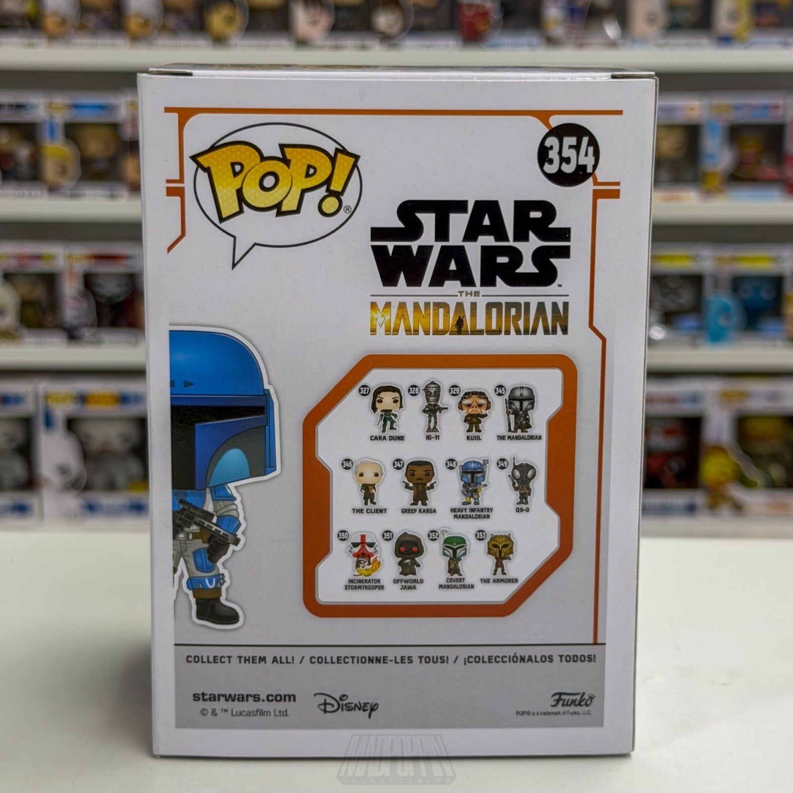 Funko Pop Star Wars Death Watch Mandalorian Two Stripes EB Games 354 Toy Figure