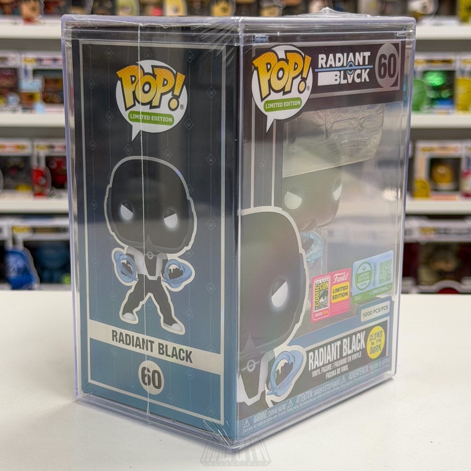 Funko Pop Comics Radiant Black 60 Glow LE 5000 PCS SDCC 2026 Toy CON STICKER