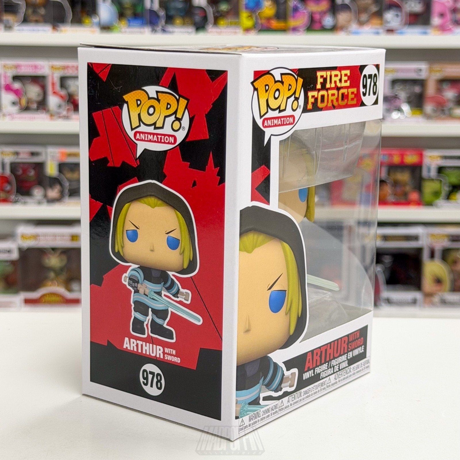 Funko Pop Anime Fire Force Arthur Boyle w/Sword 978 Japan Manga Toy Vinyl Figure