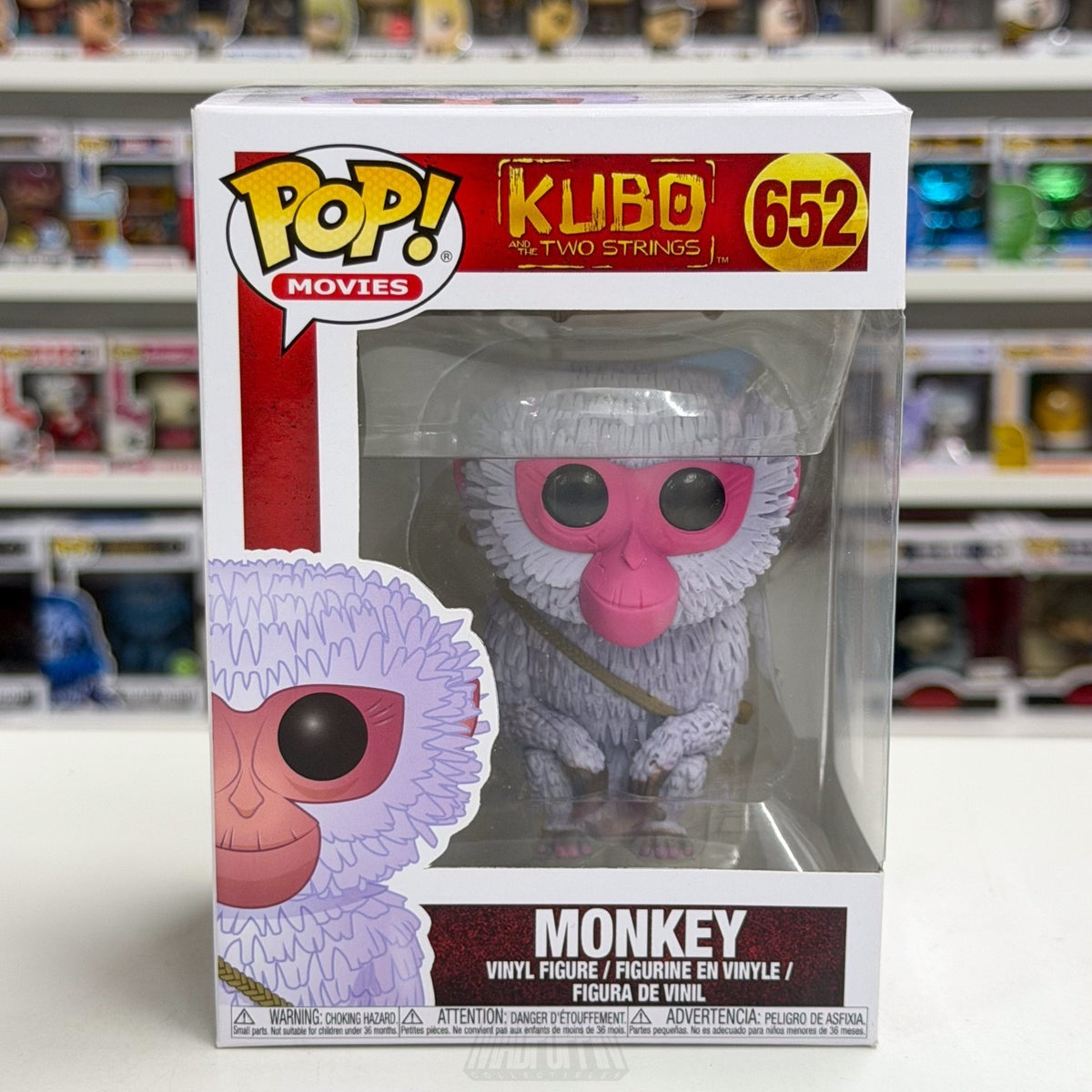 Funko Pop Movies Kubo and the Two Strings Monkey 652 Fantasy Film Vinyl Figure