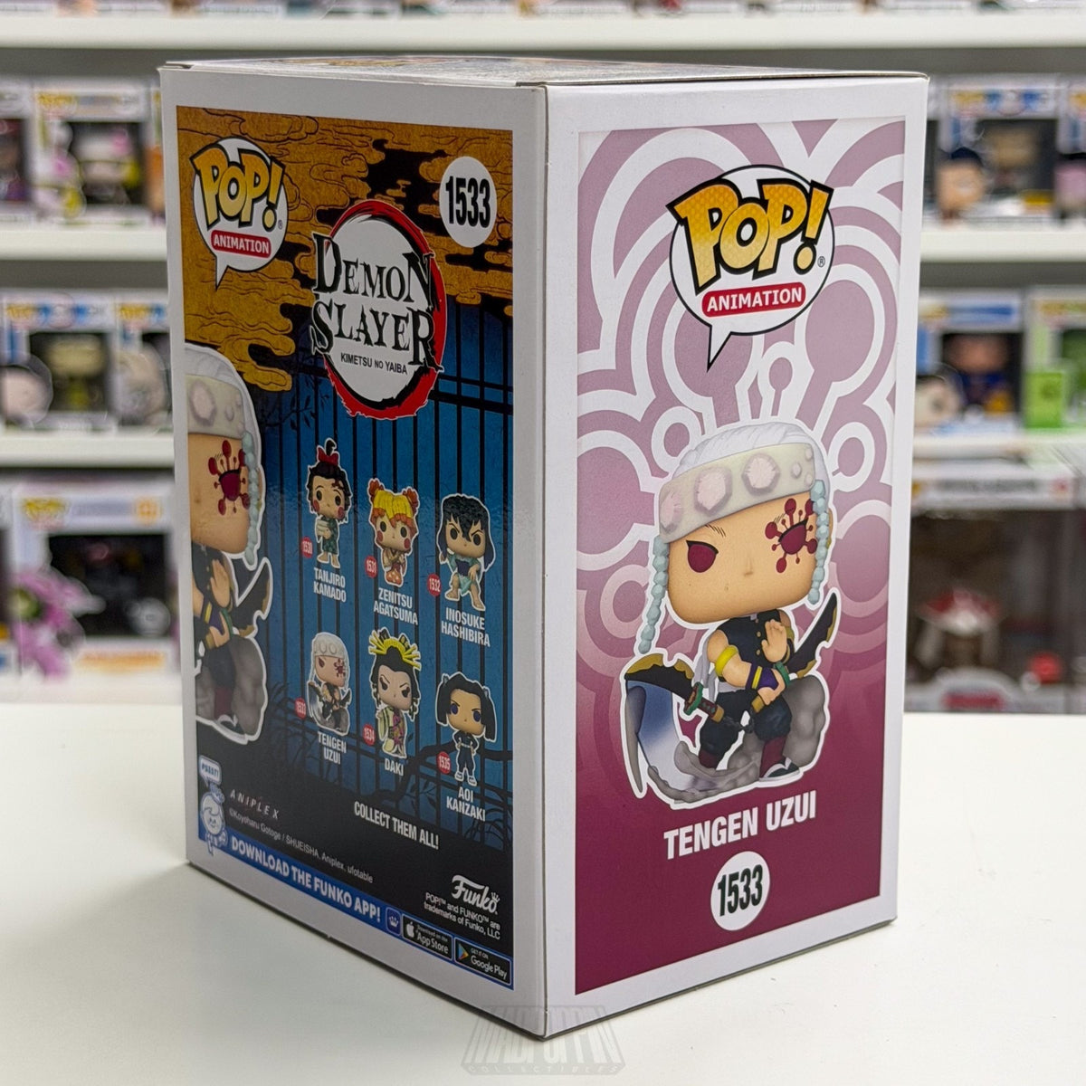 Funko Pop Anime Demon Slayer Tengen Uzui 1533 Japanese Manga Toy Vinyl Figure
