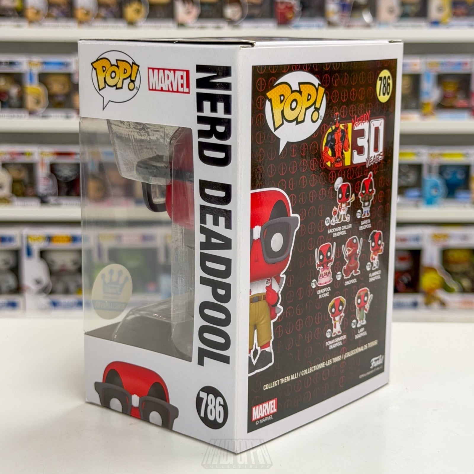 Funko Pop Marvel Nerd Deadpool Exclusive 786 Mercenary Antihero Toy Vinyl Figure