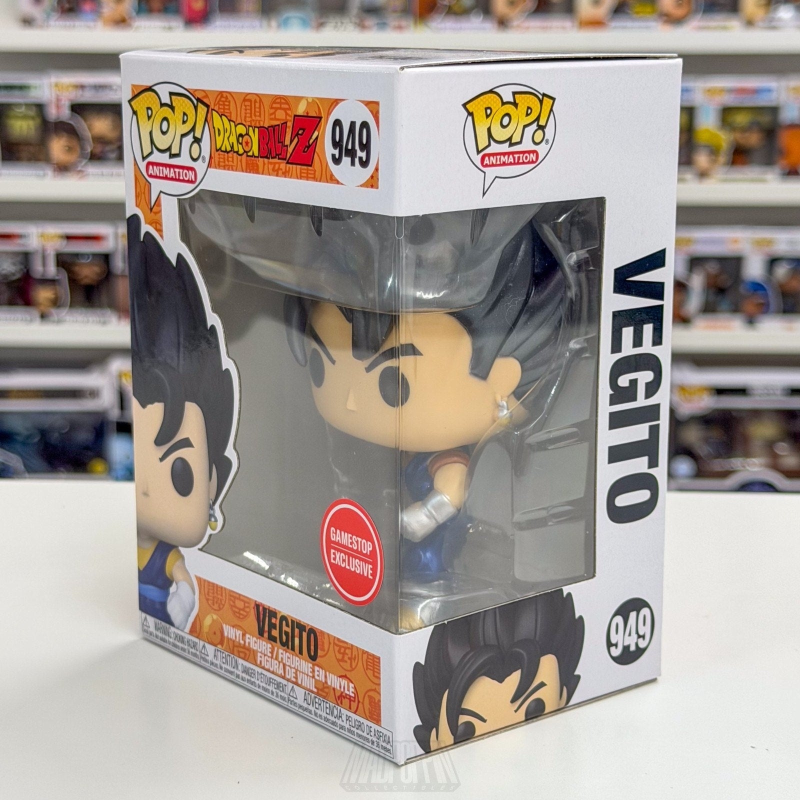 Funko Pop Anime Dragon Ball Z Vegito Metallic GameStop 949 Manga Vinyl Figure