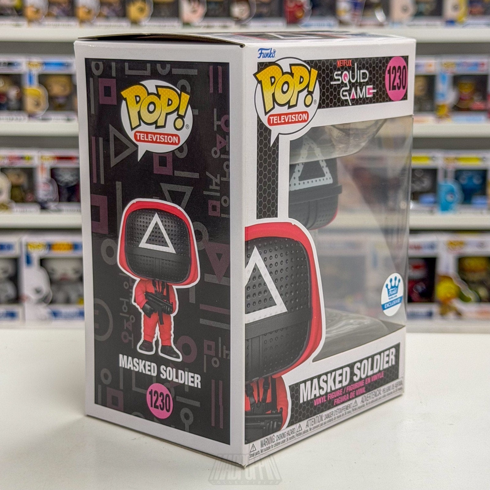 Funko Pop TV Netflix Squid Game Masked Soldier Machine Gun 1230 Toy Vinyl Figure