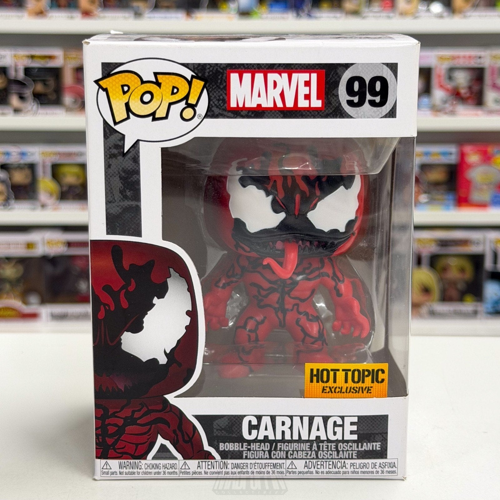 Funko Pop Marvel Carnage Hot Topic Exclusive 99 Symbiote Spider-Man Toy Figure