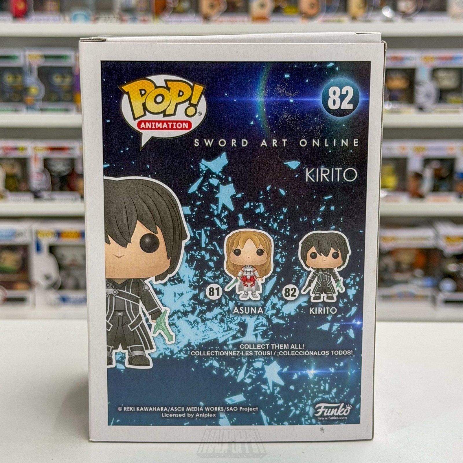 Funko Pop Anime Sword Art Online Kirito Blue Sword 82 Japanese Manga Toy Figure