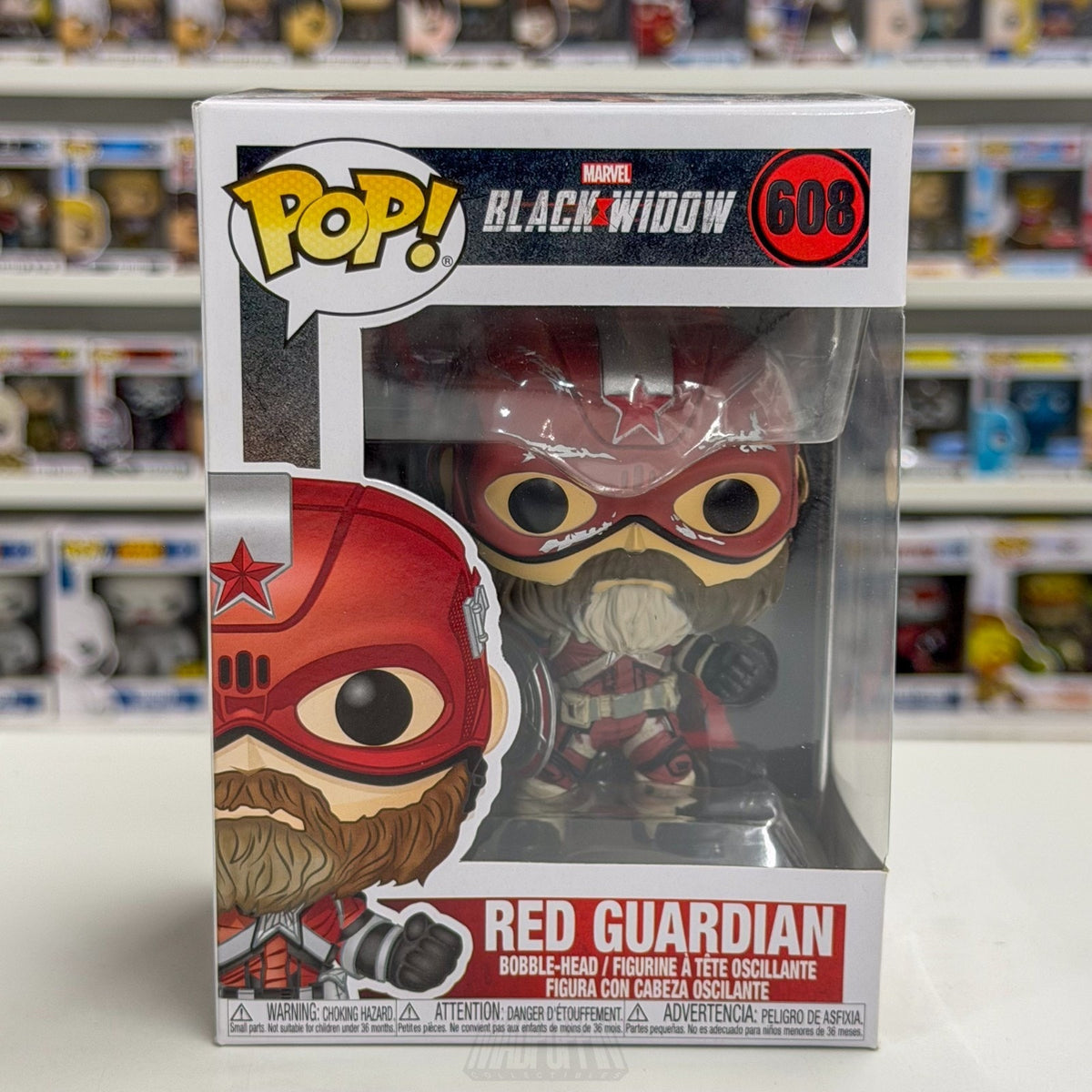 Funko Pop Marvel Black Widow Red Guardian 608 MCU Super Soldier Toy Vinyl Figure