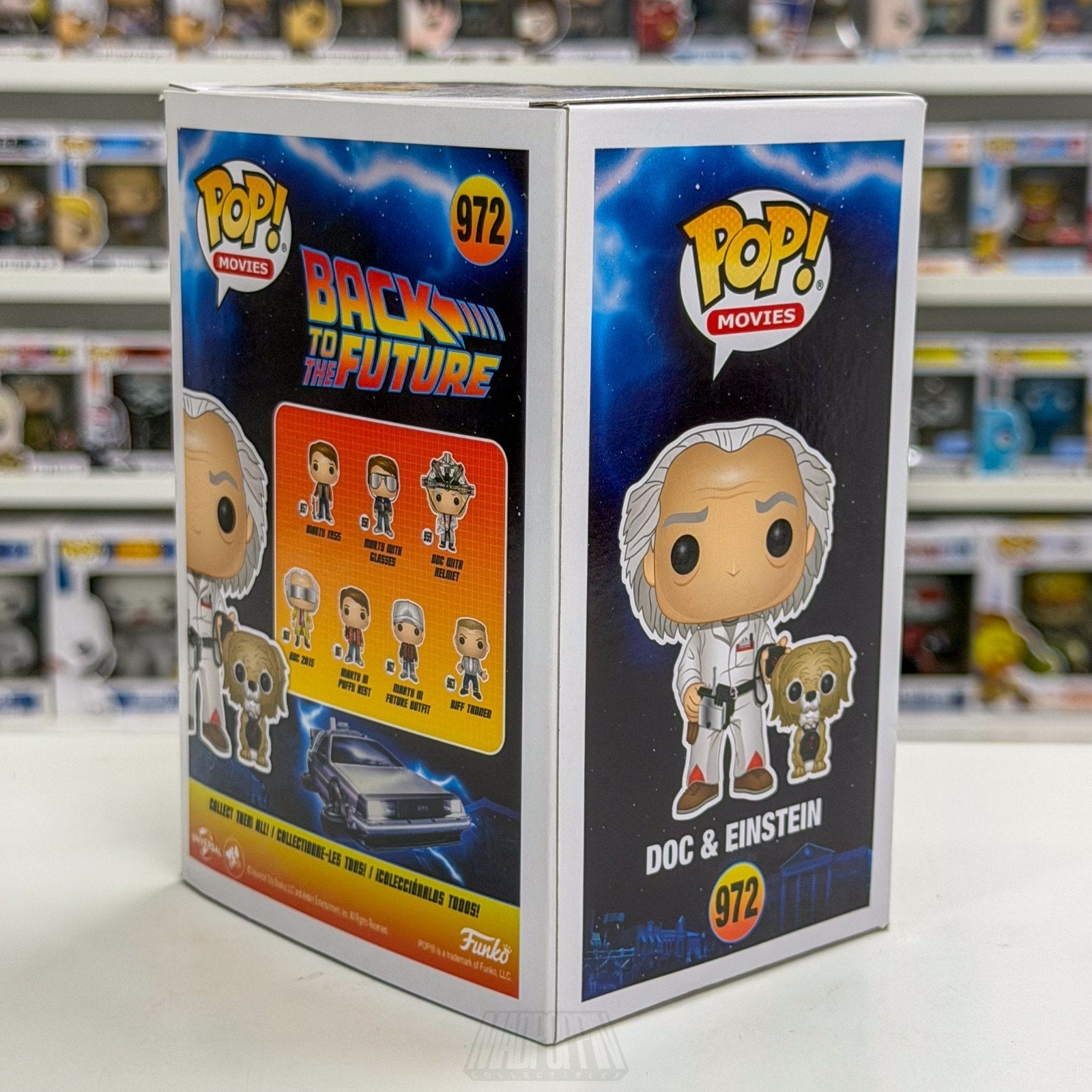 Funko Pop Movies Back to the Future Doc Brown Einstein Walmart 972 Vinyl Figure