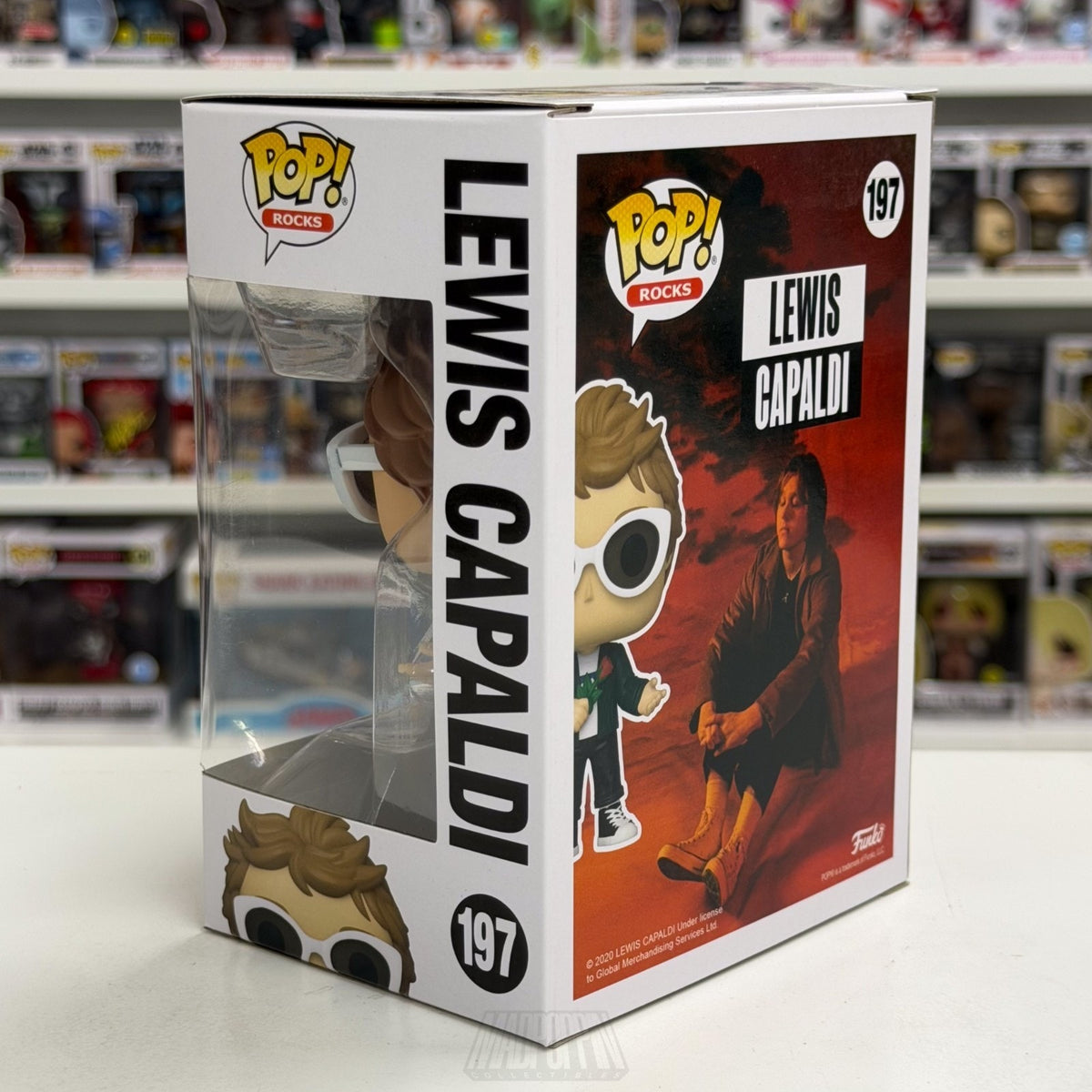 Funko Pop Rocks Lewis Capaldi w/Rose 197 Music Scottish Singer Toy Vinyl Figure