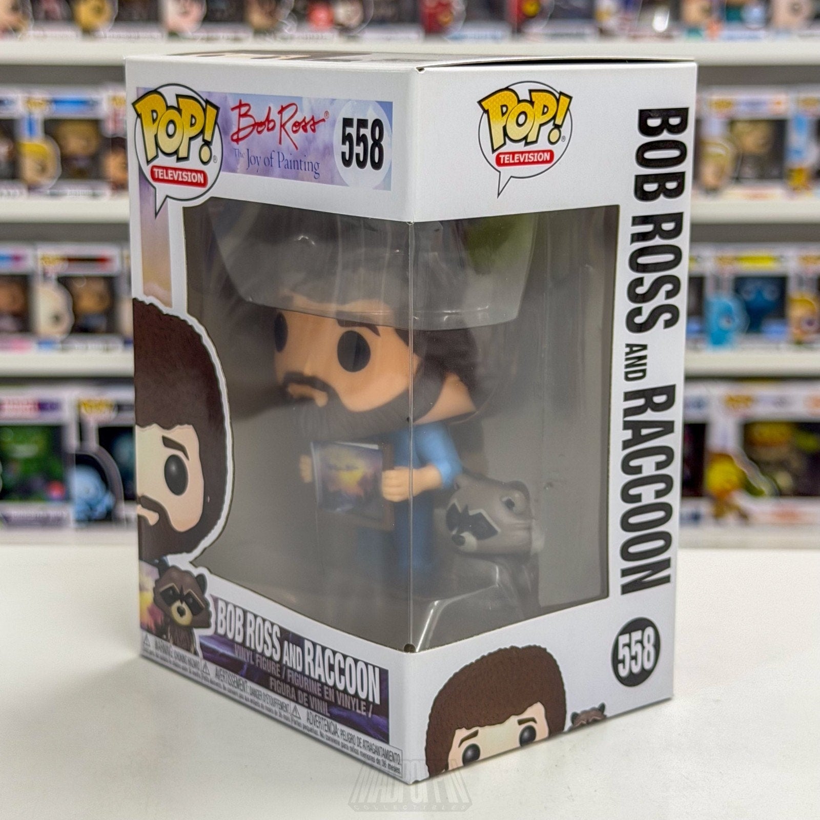 Funko Pop TV The Joy of Painting Bob Ross and Raccoon 558 PBS Toy Vinyl Figure