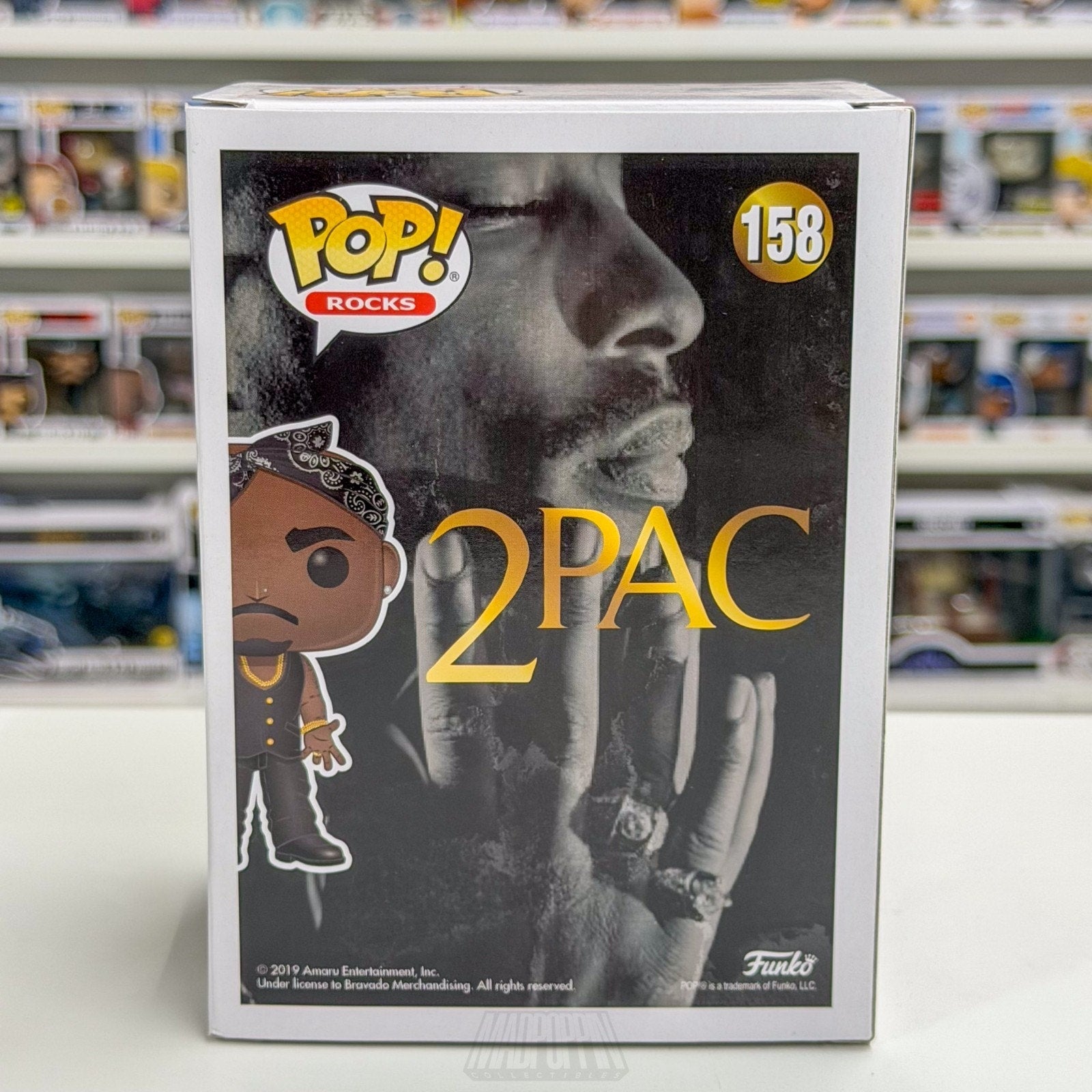 Funko Pop Rocks Tupac Shakur Black Vest 2Pac 158 Gangster Rap Hip Hop Figure