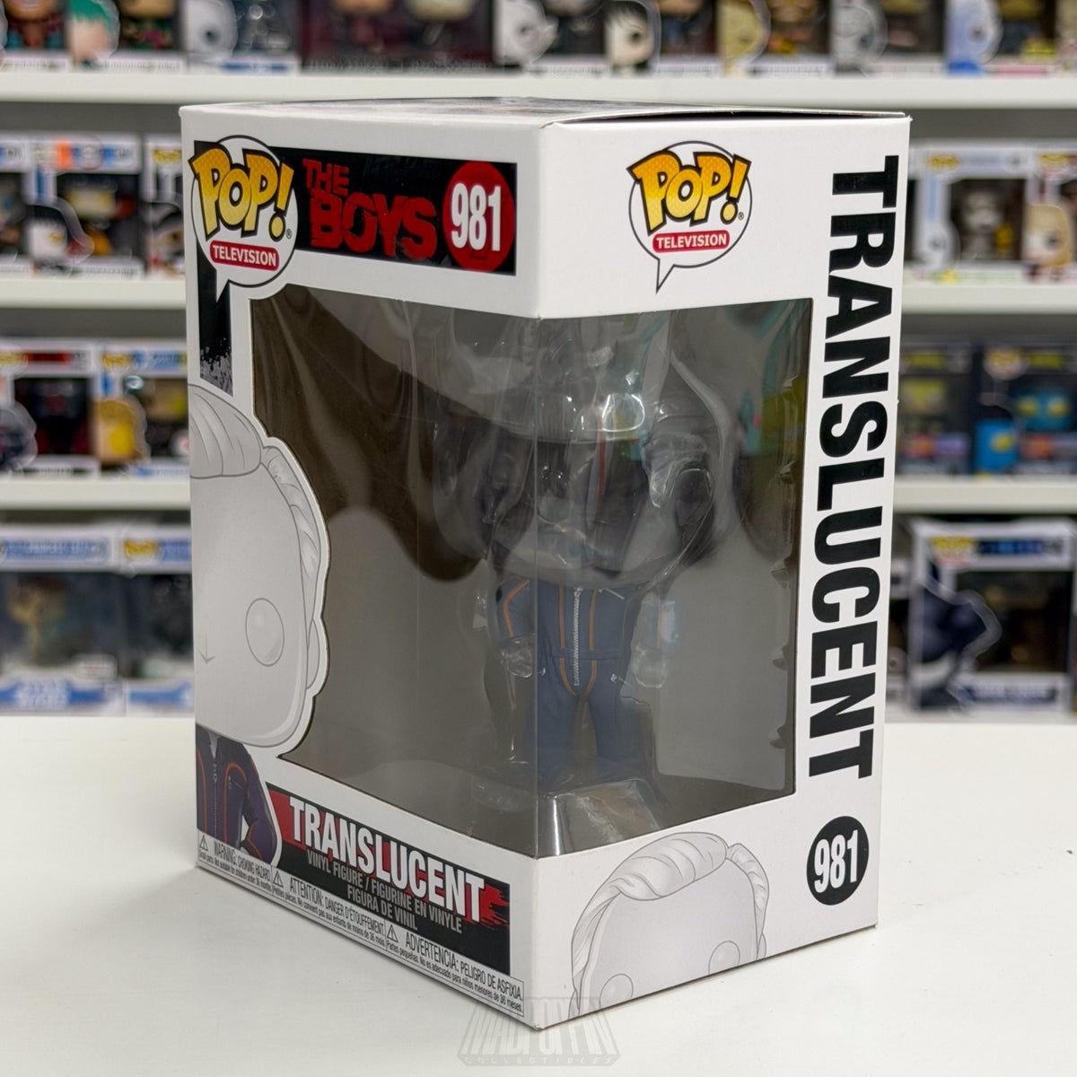 Funko Pop TV The Boys Translucent 981 Invisible Seven Supe Vought Vinyl Figure