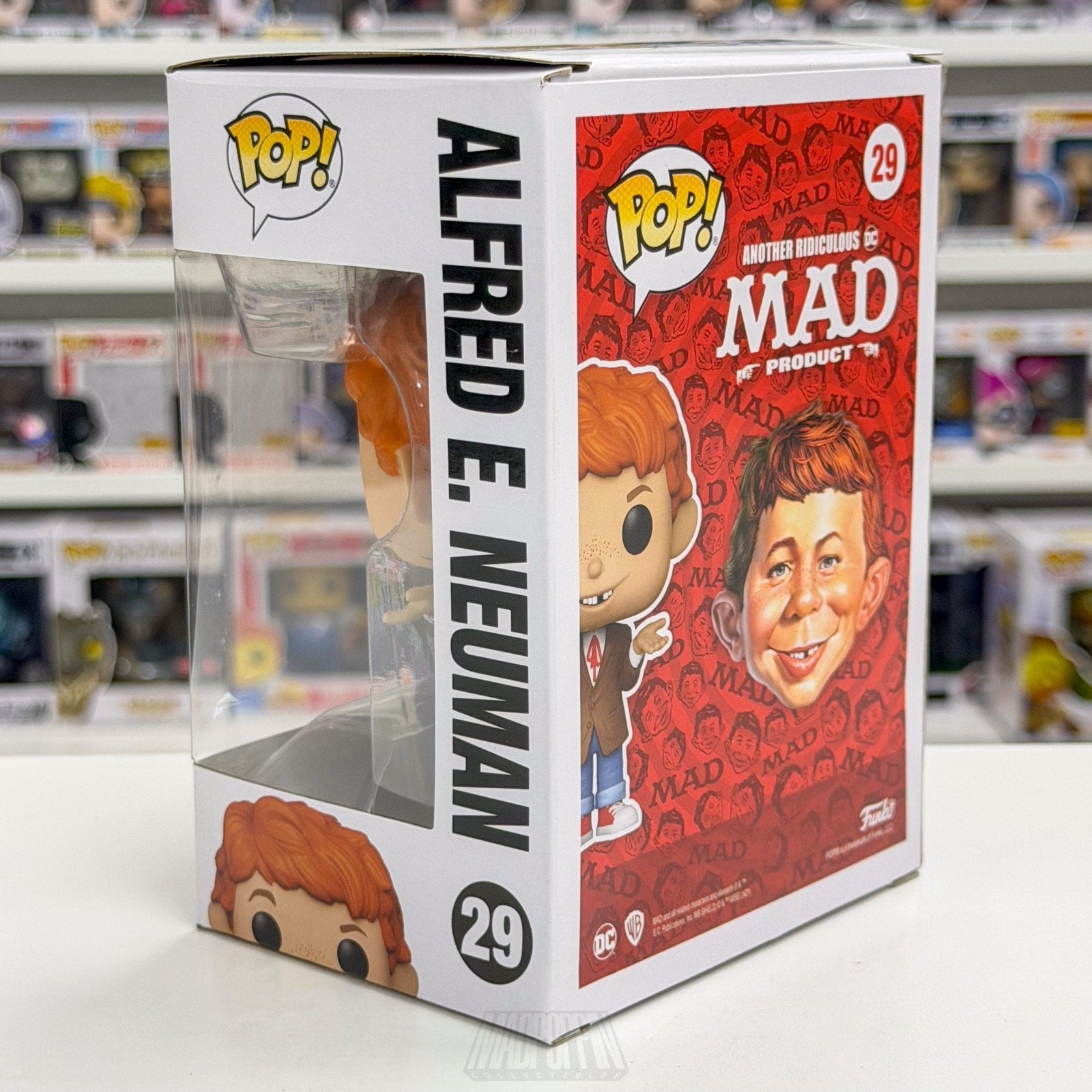 Funko Pop Mad Magazine Alfred E. Neuman 29 Cartoon Mascot Humor Toy Vinyl Figure