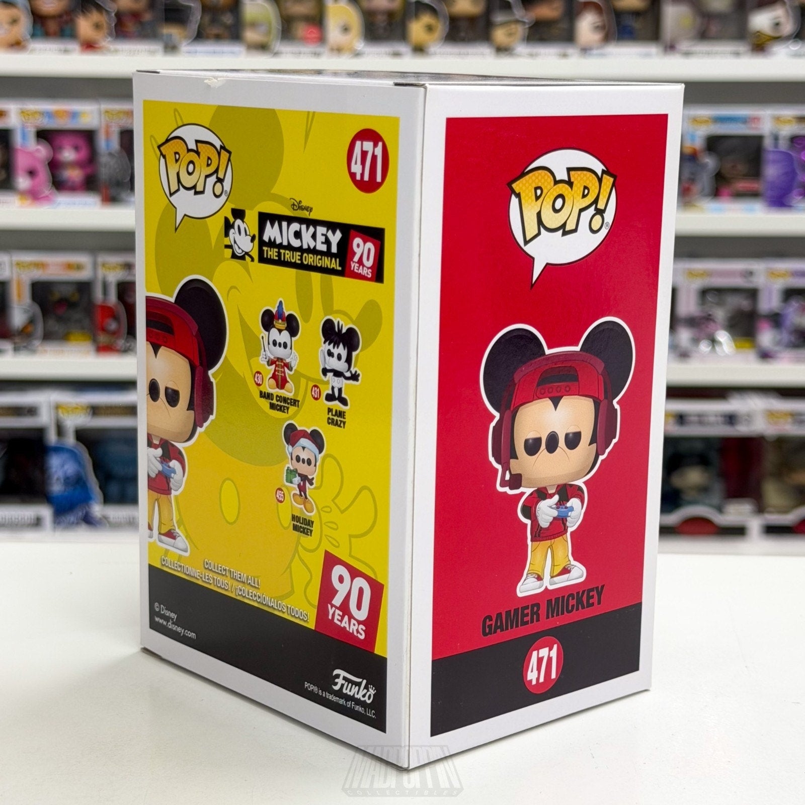 Funko Pop Disney Gamer Mickey True Original 90 Years GameStop 471 Vinyl Figure