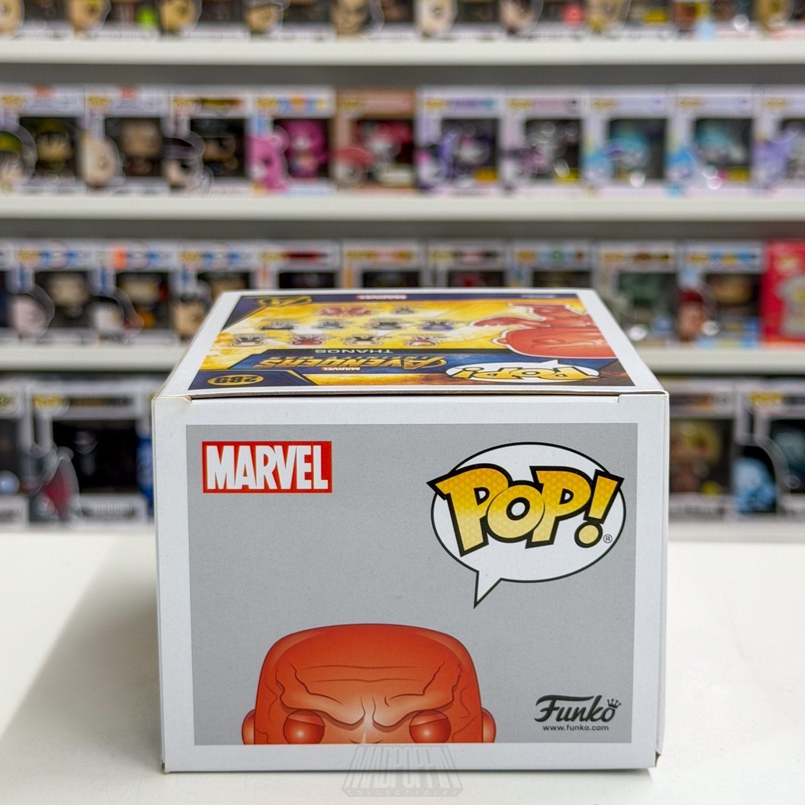 Funko Pop Marvel Avengers Infinity War Thanos Walmart Red Chrome 289 Toy Figure