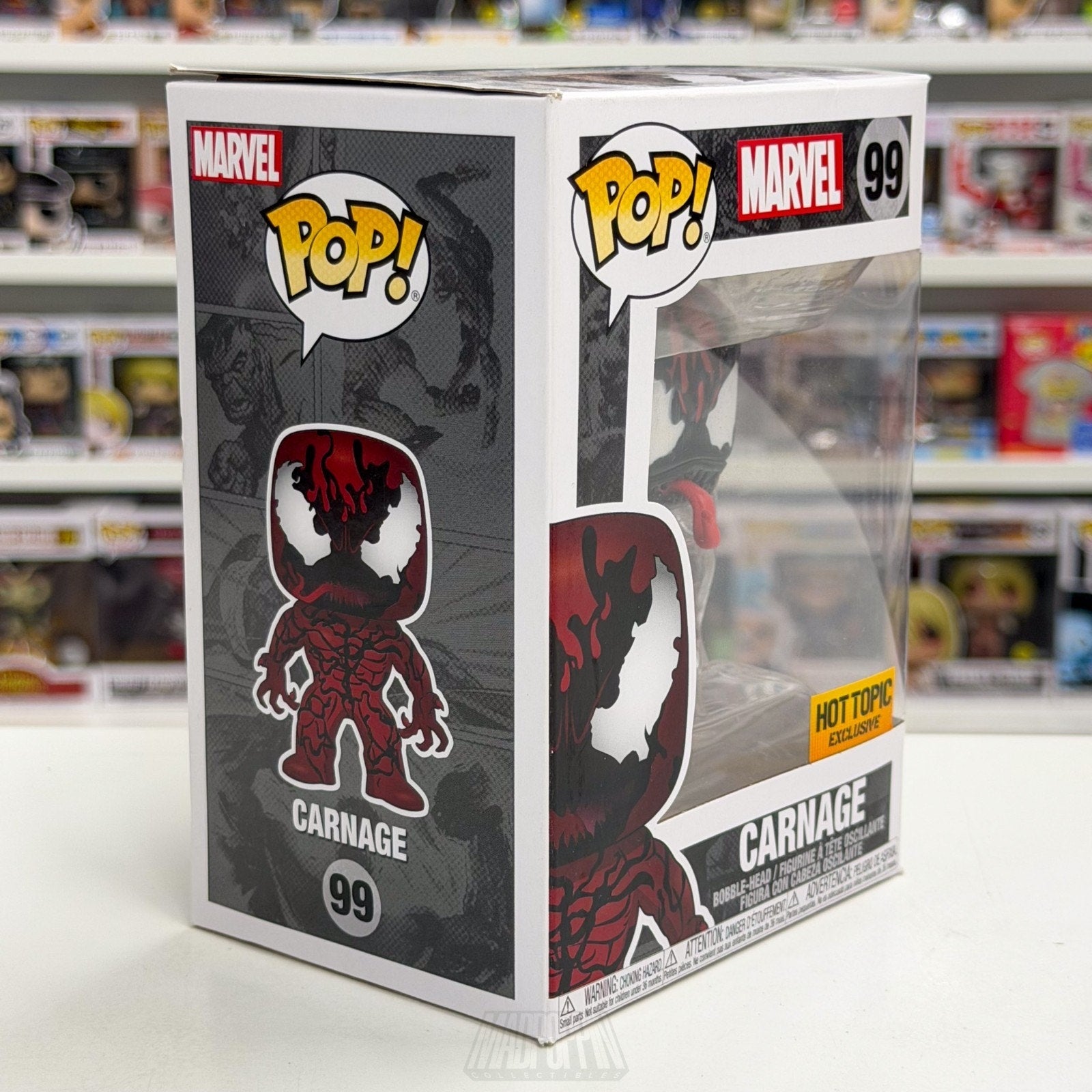 Funko Pop Marvel Carnage Hot Topic Exclusive 99 Symbiote Spider-Man Toy Figure